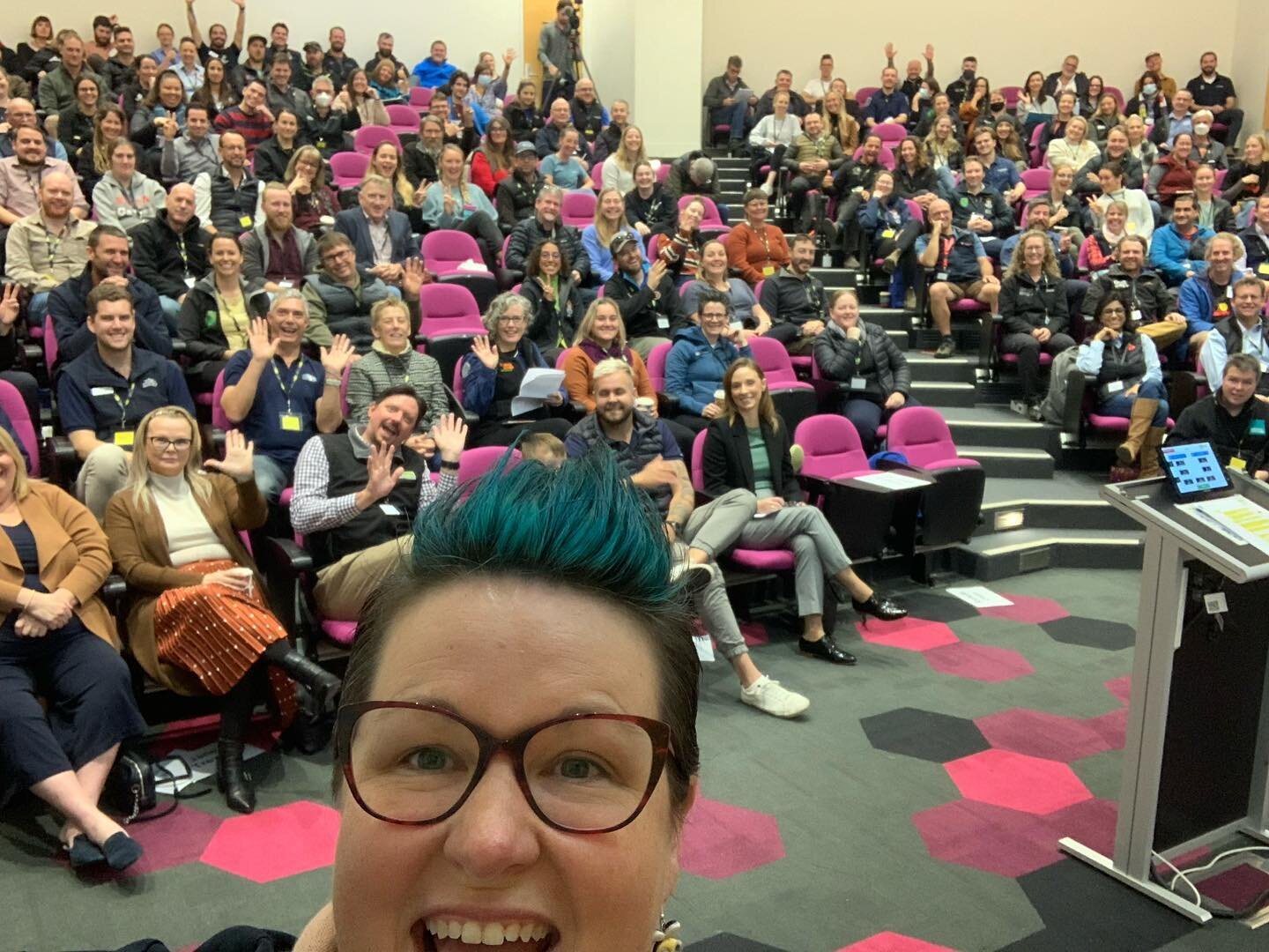 Our founder @richelleridesbikesandwaves doing a fantastic job as MC for the @outdoorsvictoria conference #OVConference2022 
If you are at the conference or over Lilydale way drop by and say hi to Richelle and @sezzajayw, we have an EYCZ stand just ou