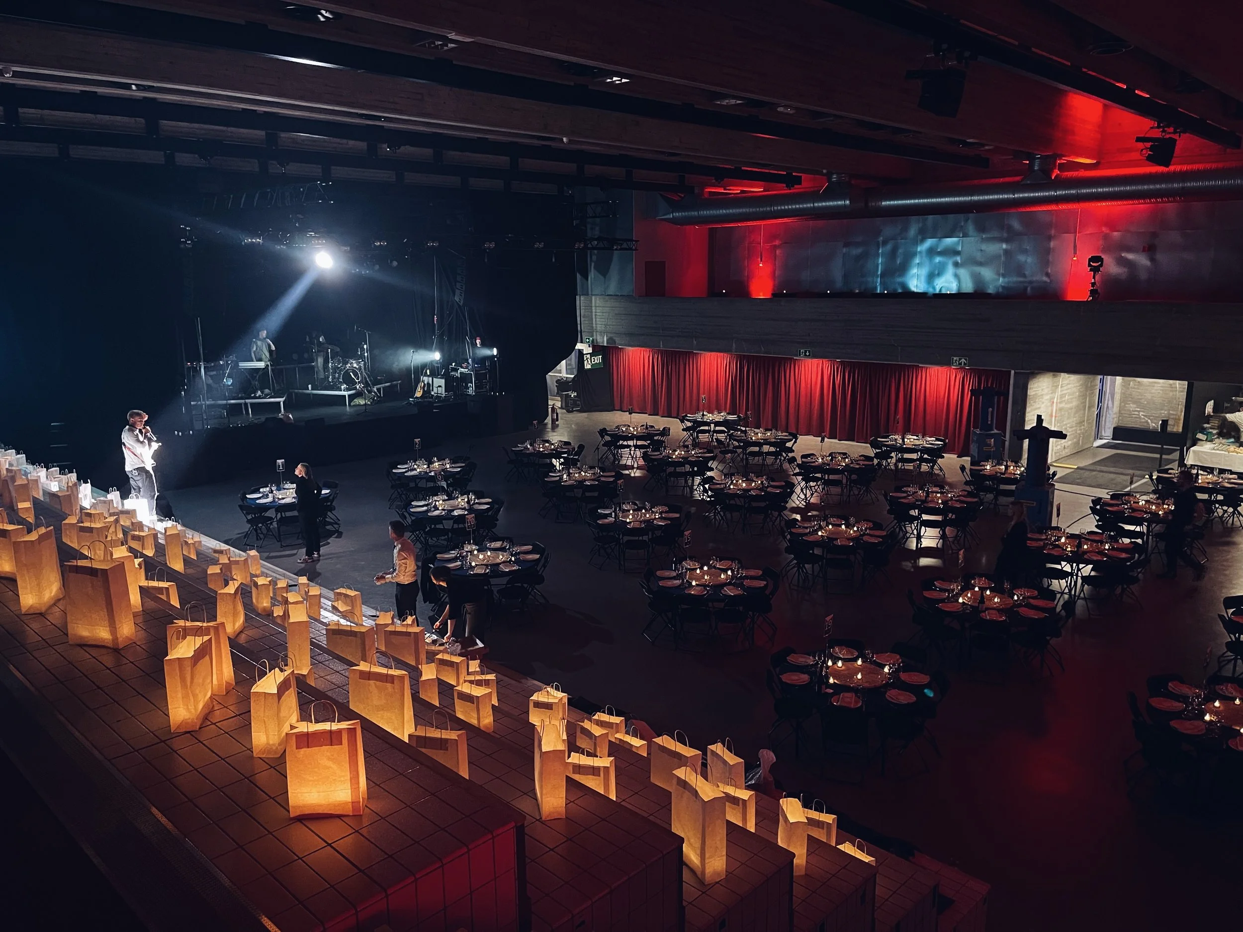 Sondre Justad på soundcheck. SIKT konferansen - Gallamiddag
