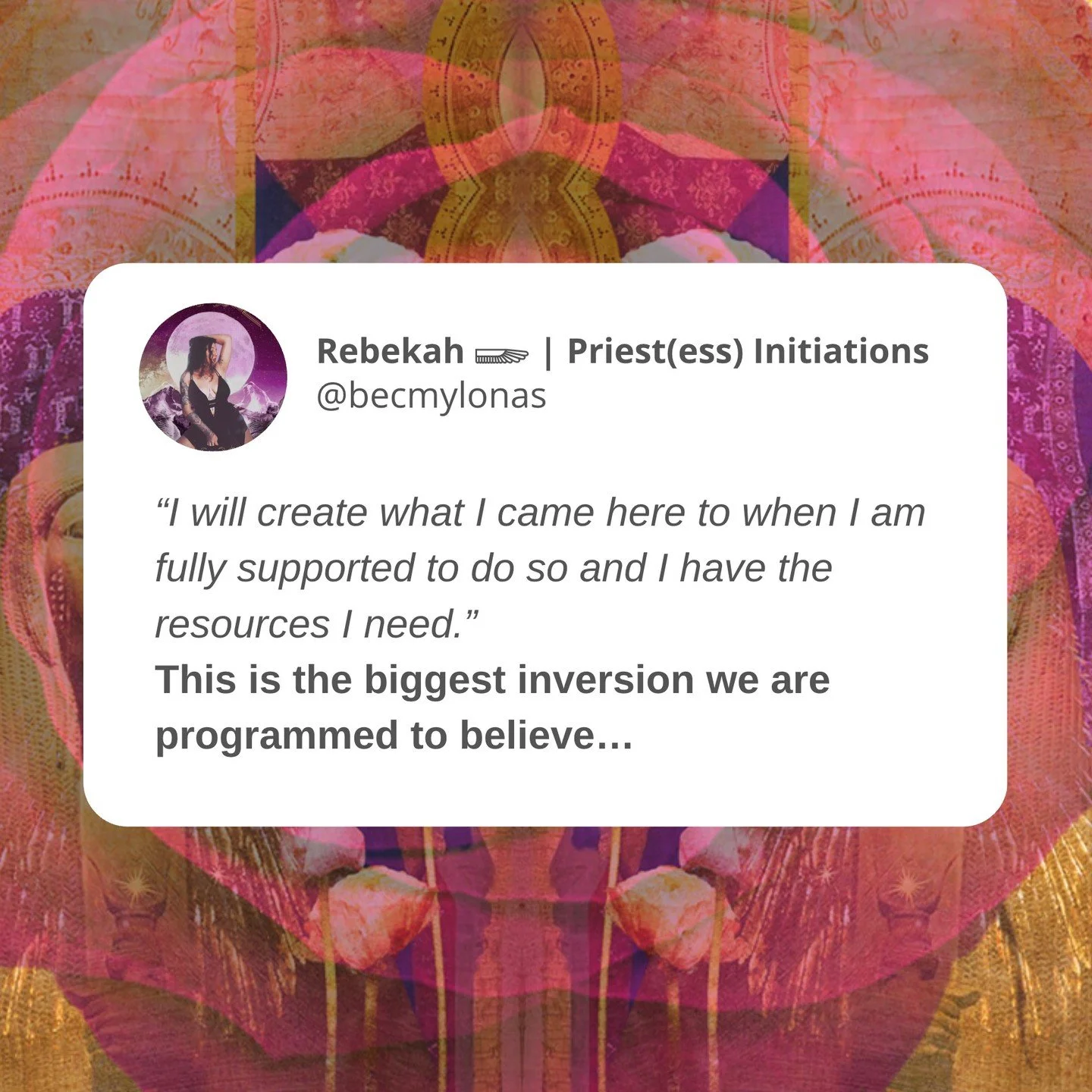 Swipe through when you&rsquo;re ready to dismantle one of the biggest inversions creators, visionaries and soul-led entrepreneurs are conditioned to believe.

If you&rsquo;re ready to finally birth the book, the modality, the course, the podcast - th