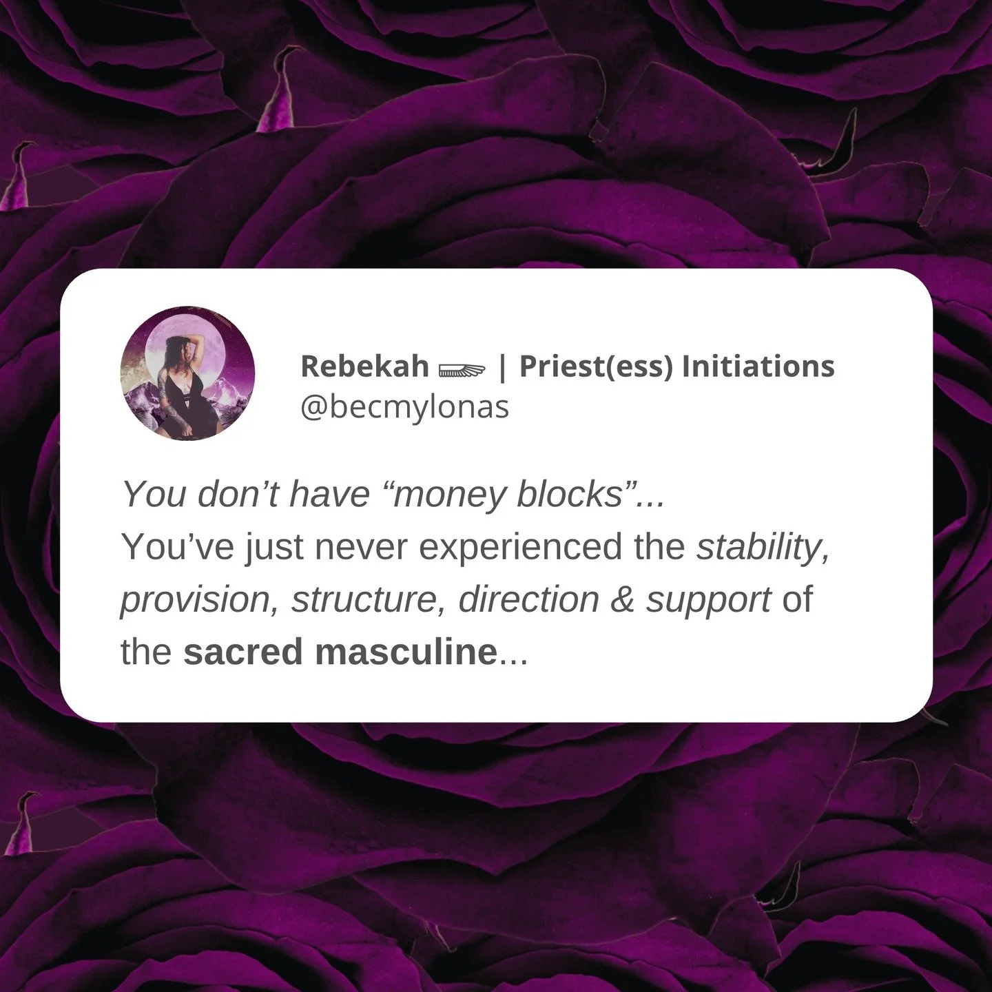 I did sweet f*ck all to heal my &ldquo;money blocks&rdquo;, but divine provision gushed through my receiving channels like a water pipe which burst open 💦 when I:

👑 Healed my God wound &amp; the past life / religious trauma that had me believing G