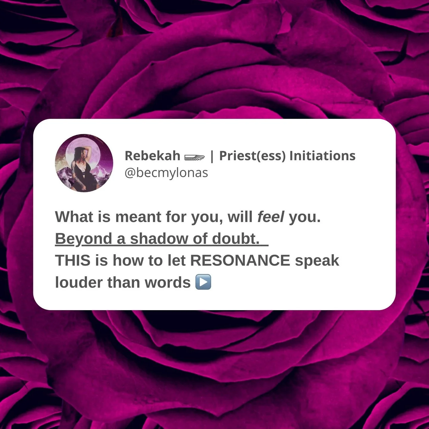 People don&rsquo;t just scroll&hellip; 
They pause, feel you, enter your field for a moment&hellip;
Your audience should feel you undeniably before they even read your words.
This feeling of resonance will be the thing that triggers emotional movemen