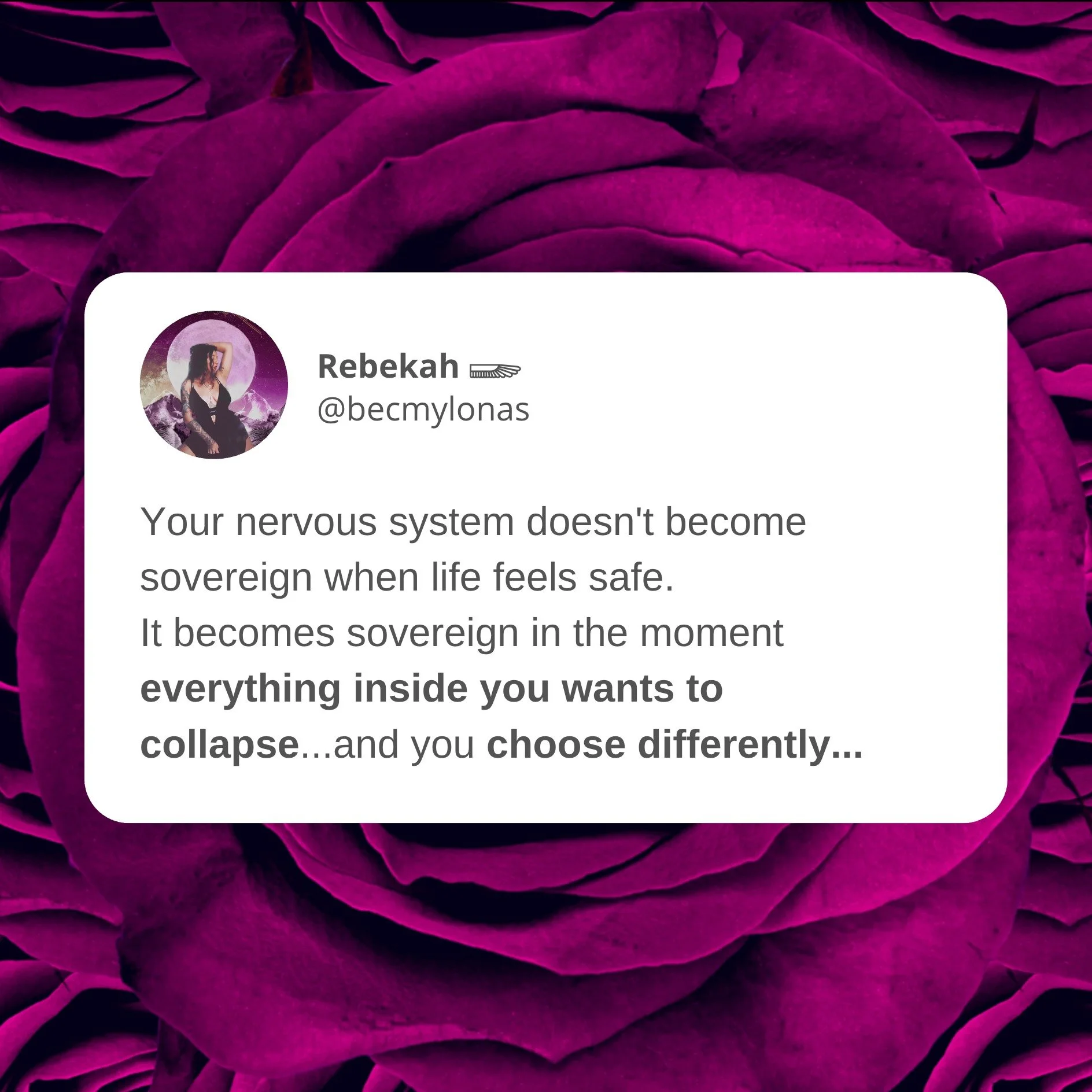 SOVEREIGN QUEEN is about going from neediness, to fulfillment 
From searching outside for stability, security &amp; validation
To living, breathing and moving as the woman who is already chosen by life 👑

For 30 days inside Telegram, I'll walk besid