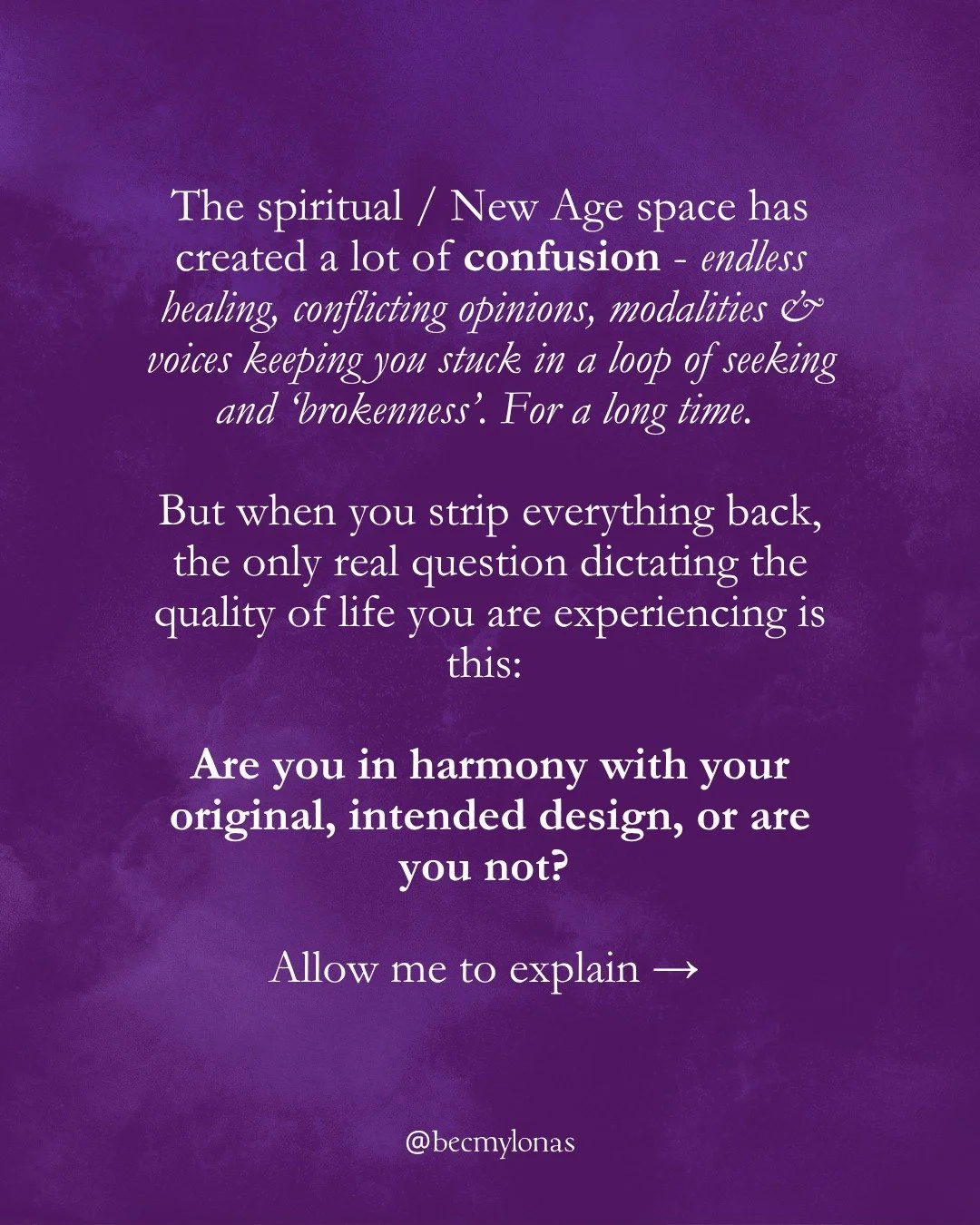 For so many people, the spiritual path has become a never-ending search.

Another healing.
Another modality.
Another thing to fix.
Another layer to uncover.

But what if the deepest truth is actually much simpler?

What if the question isn&rsquo;t &l