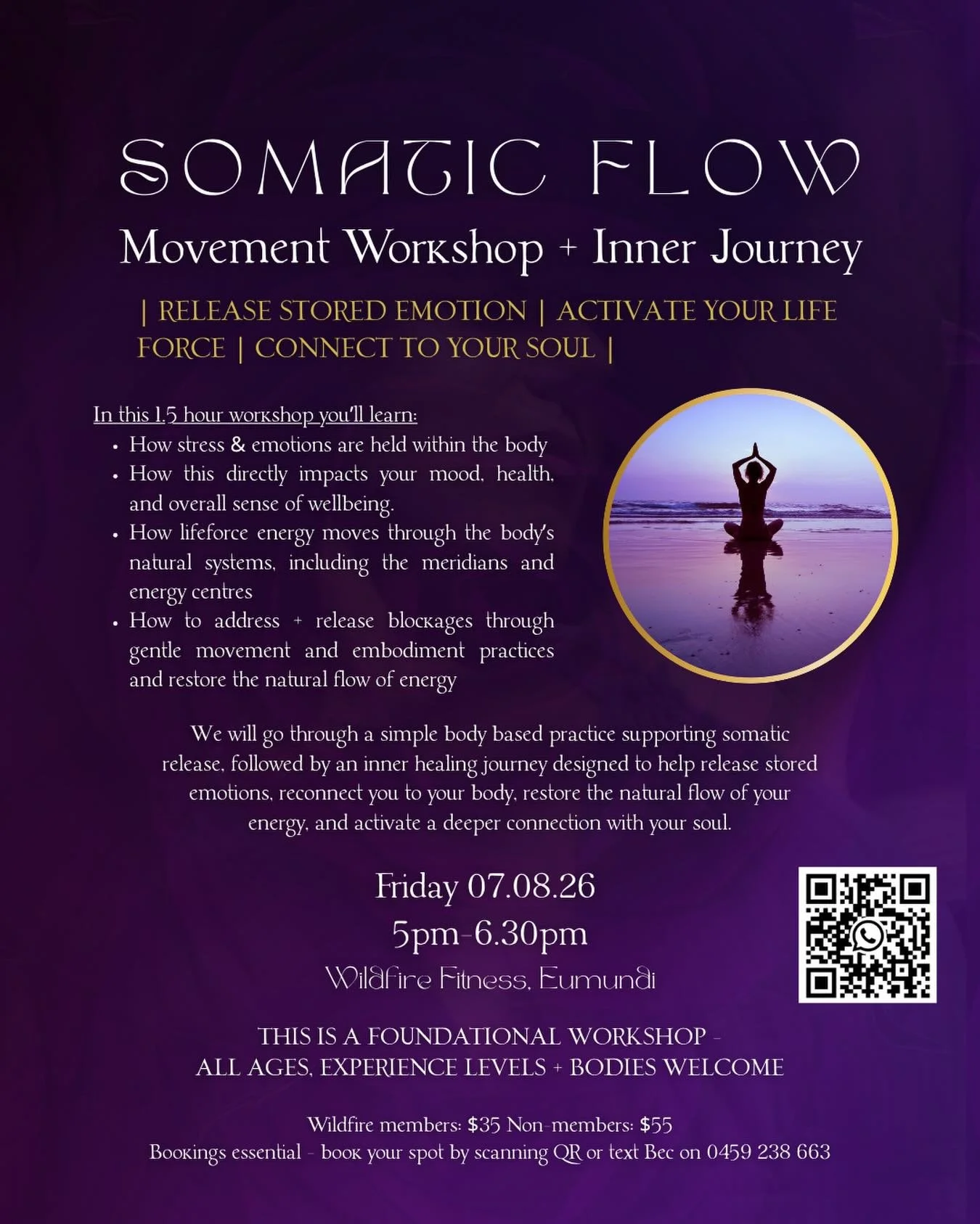 ✨I&rsquo;m excited to be bringing SOMATIC FLOW in person to the Noosa Hinterland ✨

People who have gone through the two previous workshops have walked out feeling a million bucks - refreshed, renewed and released from what they were carrying 🤩

Thi