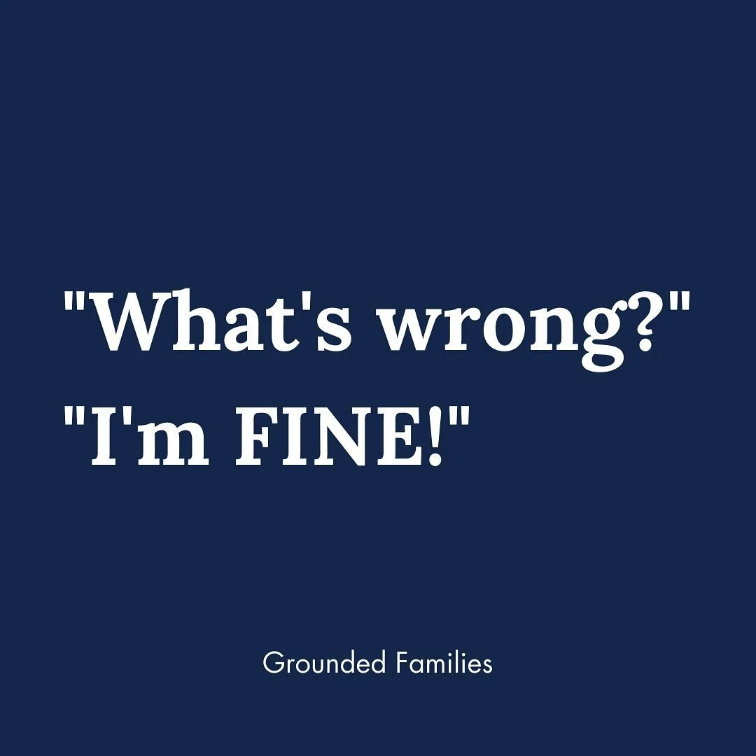 This question can be like a match to a tinder box when couples are feeling disconnected or unseen.
The implication is that something is ‘wrong’ with our partner and can really inflame things between us. It’s annoying AF to have the