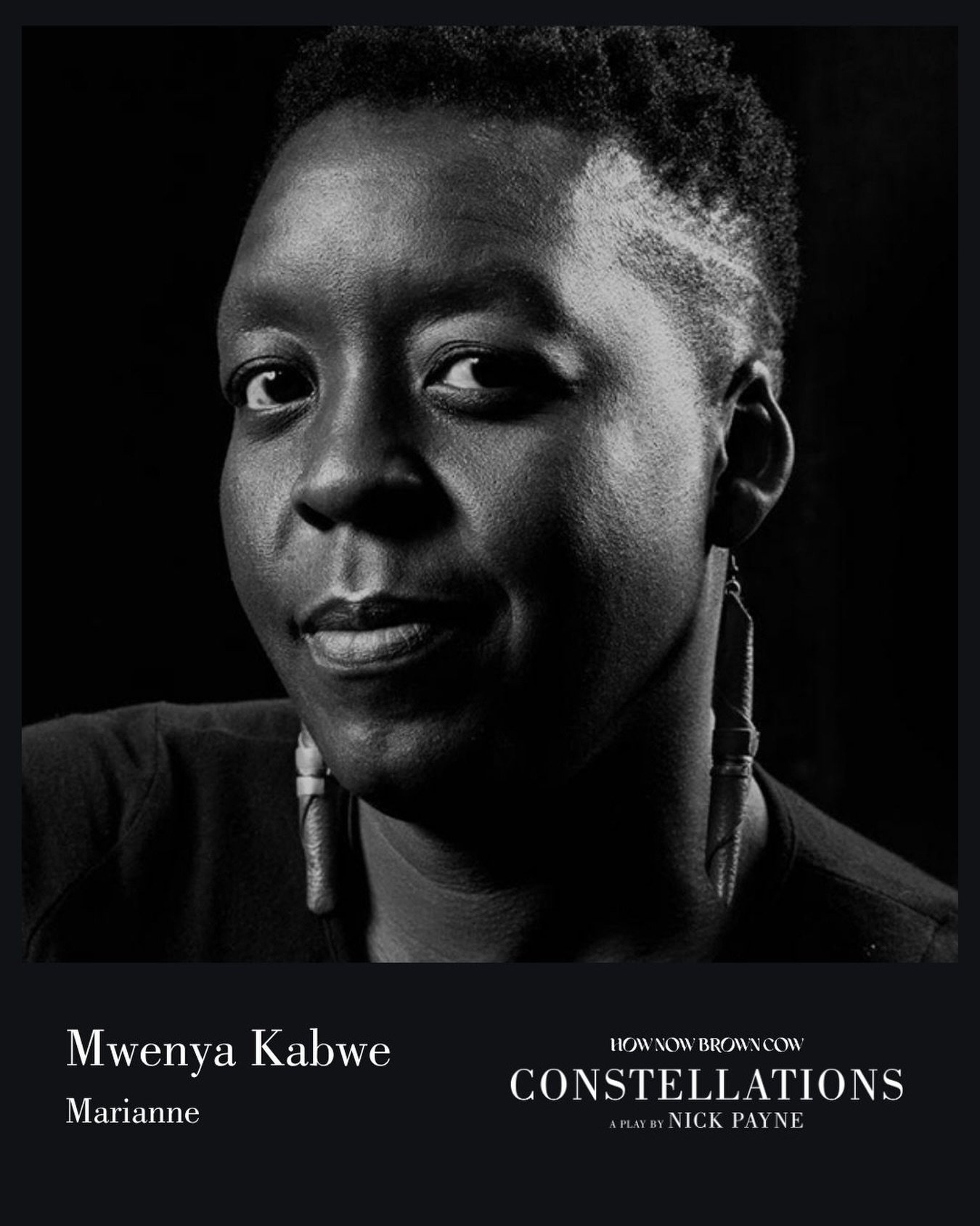 ✨ CAST ANNOUNCEMENT ✨

We are thrilled to welcome the extraordinary Mwenya Kabwe to Constellations, stepping into the role of Marianne.

Mwenya is an award-winning performer and interdisciplinary theatre maker, and a Senior Lecturer at UCT&rsquo;s Ce