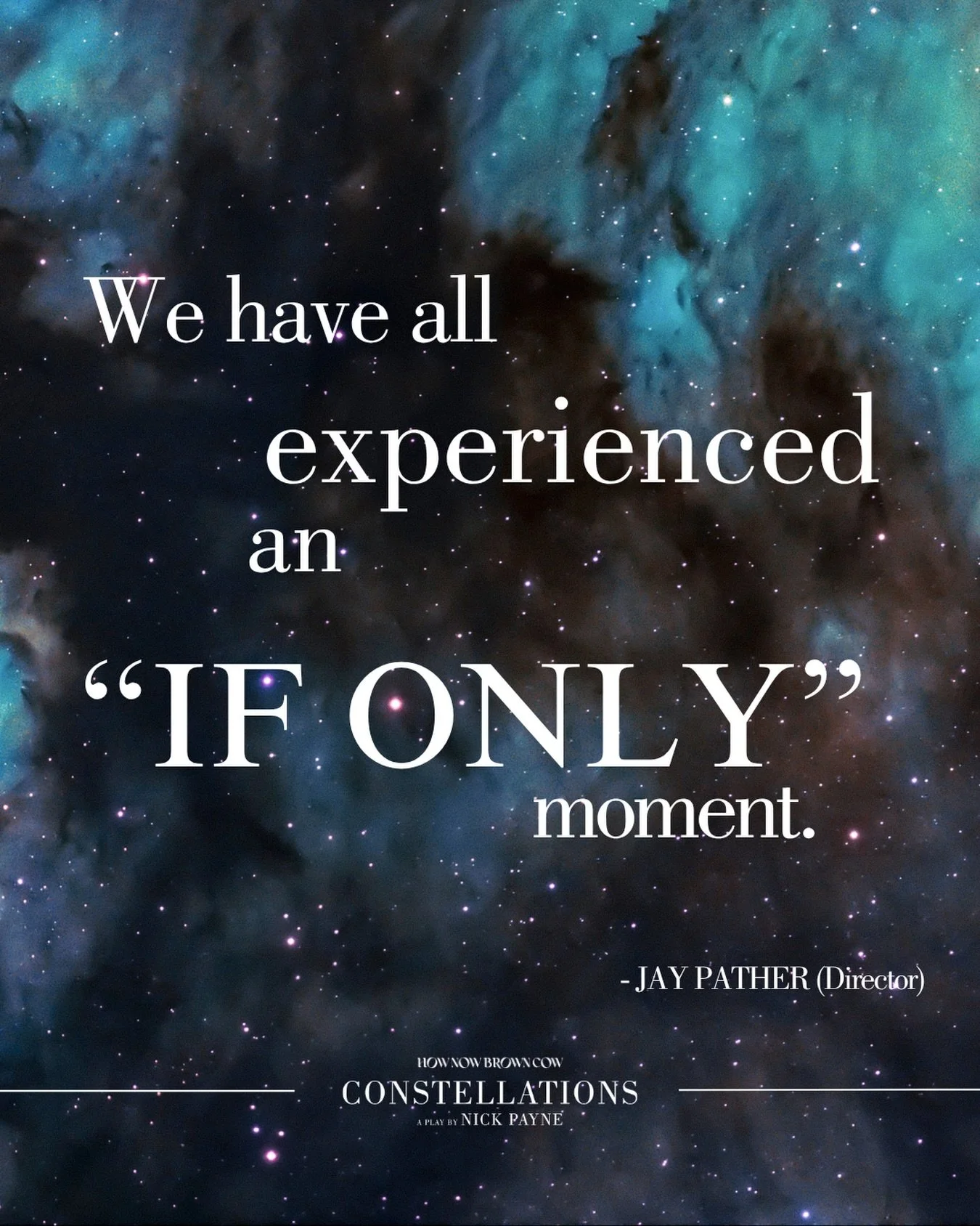 What if I had done something differently? Said something else? Would it have worked out better?

Constellations is a breathtaking exploration of love, fate, and the infinite possibilities of &ldquo;what if.&rdquo;

🎟️ Book now:
Baxter Theatre Studio
