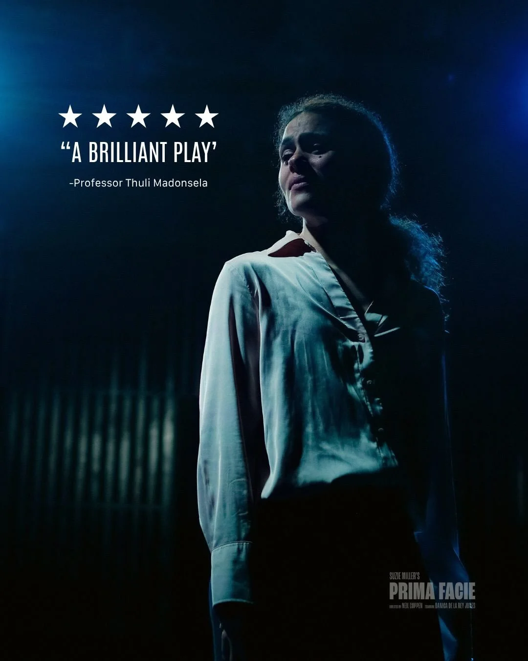 JOHANNESBURG, HAVE YOU GOT YOUR TICKETS? 

Critics and audiences are raving about PRIMA FACIE &mdash; calling it &ldquo;an incredibly powerful piece of theatre&rdquo; and praising Danica De La Rey Jones&rsquo;s phenomenal performance.

And yes&hellip