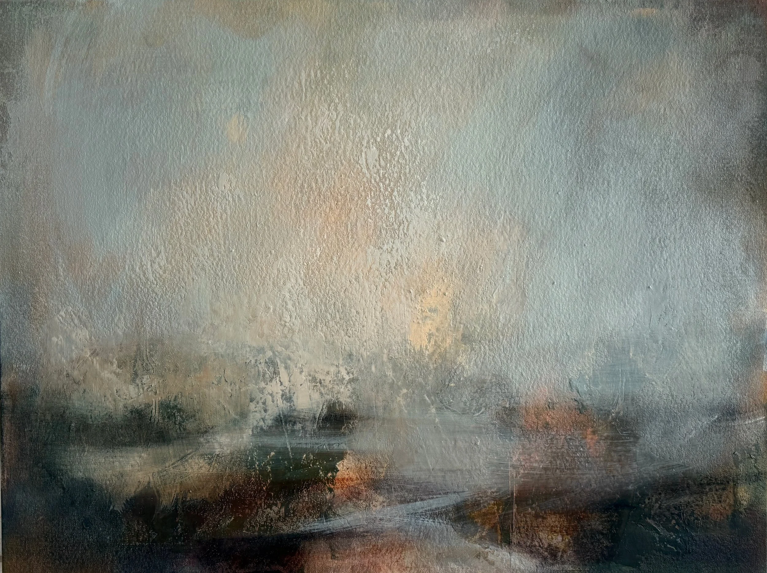 Light Between | Oil and cold wax on canvas