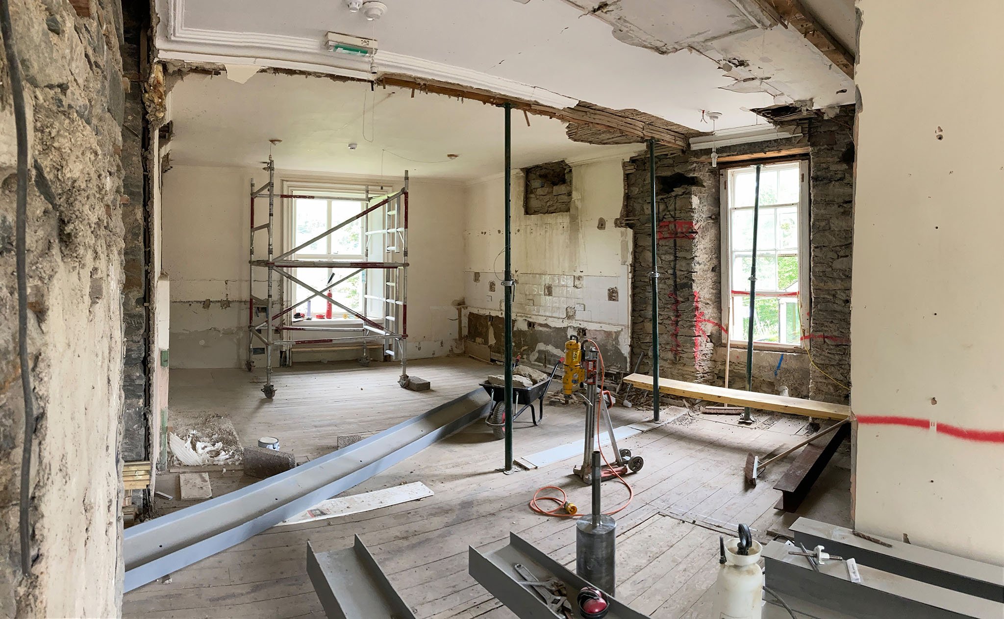  Works begins on the space that will become one of the temporary exhibition galleries. 