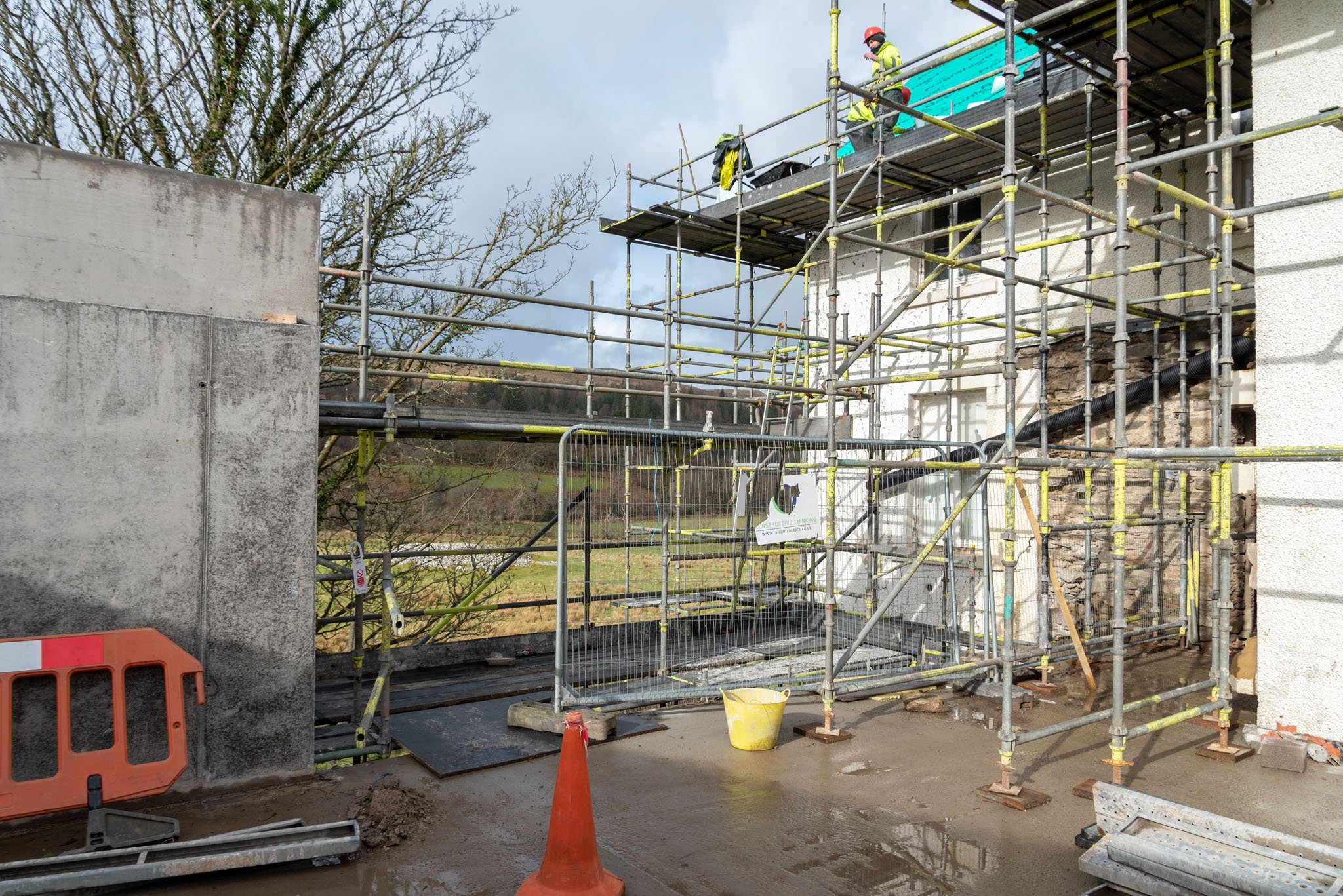  The gap in the wall will be a panoramic window inside the new Exhibition space, revealing views across Kilmartin Glen. 