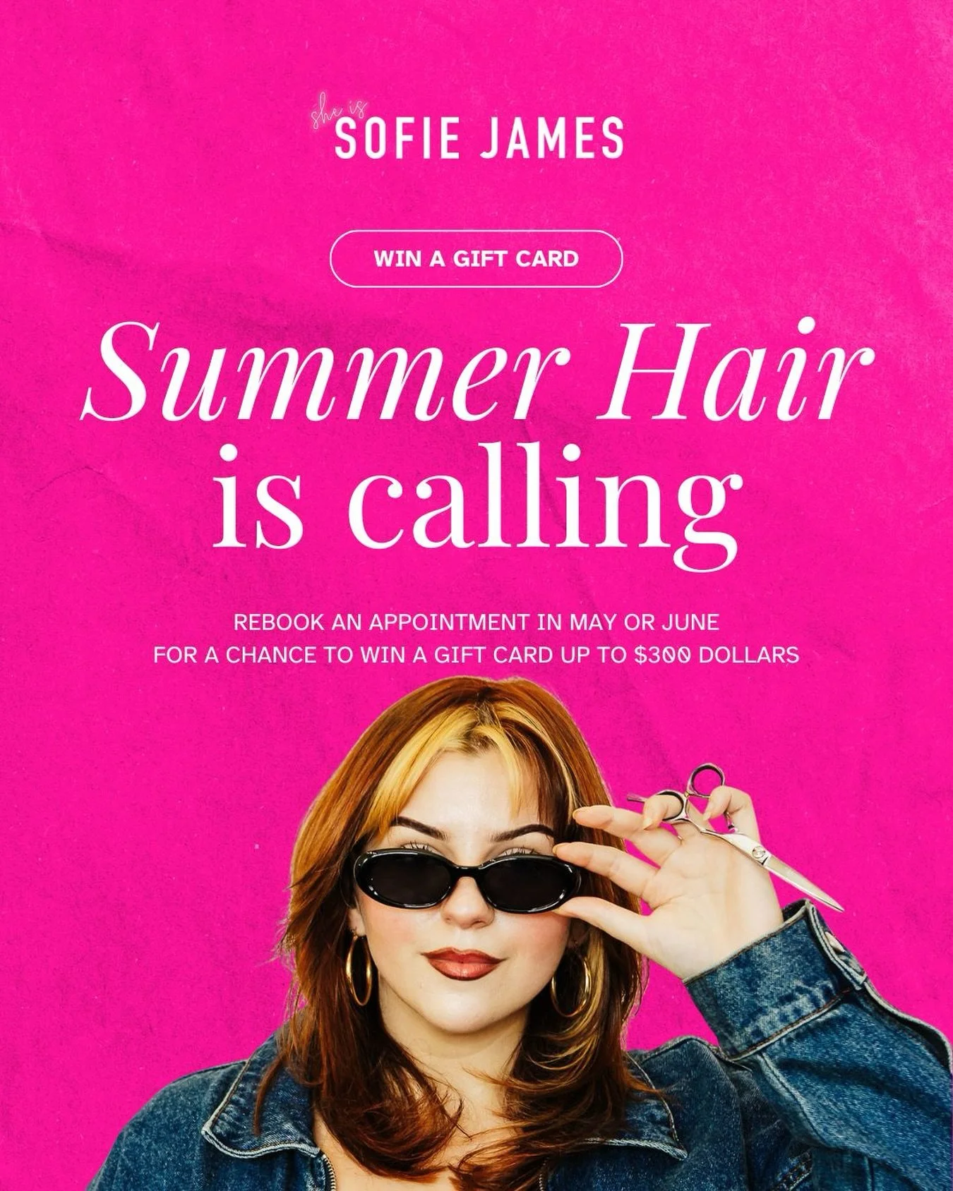 Summer hair is calling, and we&rsquo;re answering ☎️ 

Rebook your appointment in May and June to be entered into our raffle! We&rsquo;re giving away 3 gift cards to 3 lucky clients ranging $100-$300.
 
#boston #southie #hairsalon #southboston #hair