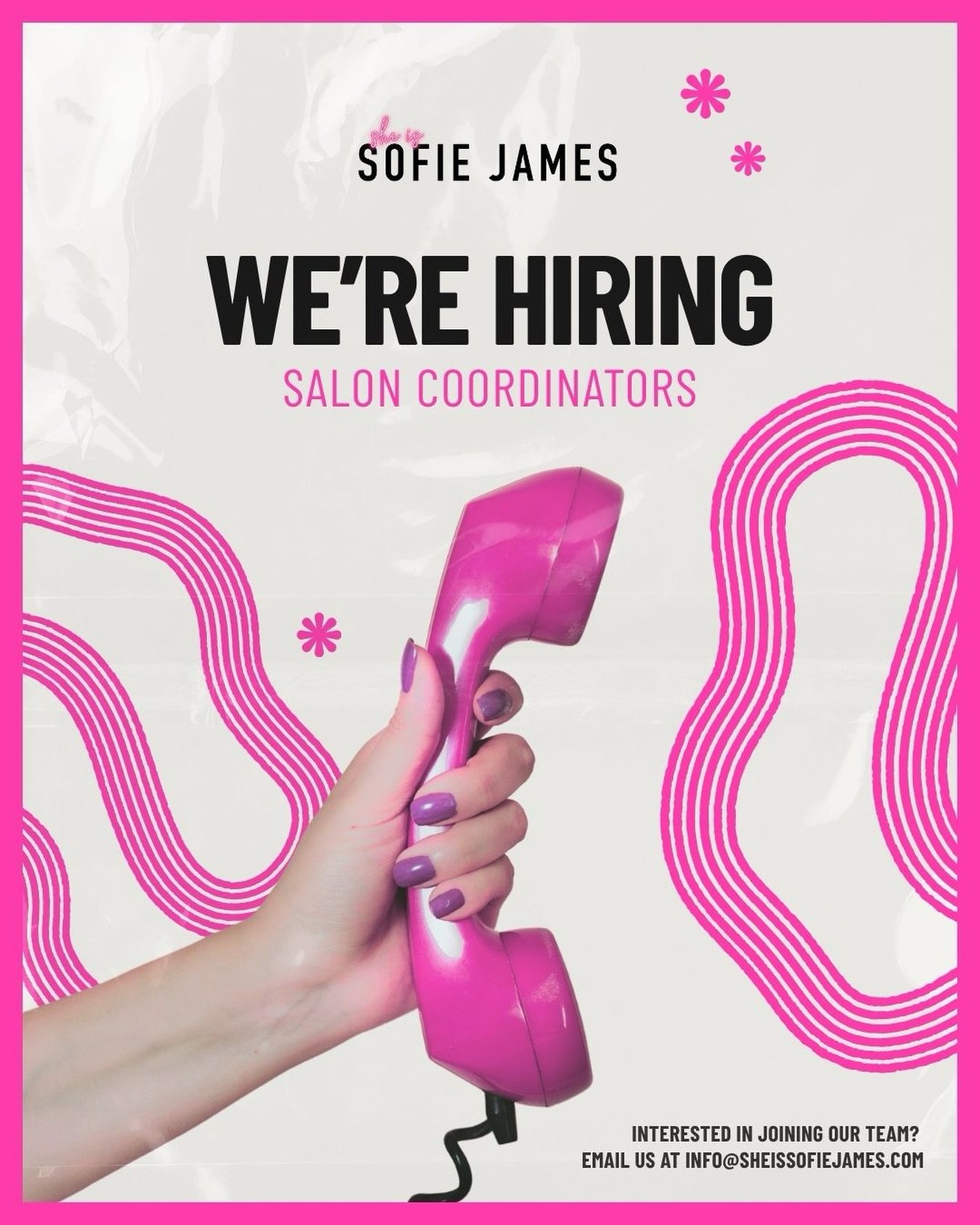 WE&rsquo;RE HIRING ✨ Salon Coordinator (Part-Time)
Seeking someone welcoming and detail-oriented that&rsquo;s ready to grow with our team 🤍

You&rsquo;d be: &bull; The face of the salon &bull; Keeping appointments + daily flow running smoothly &bull