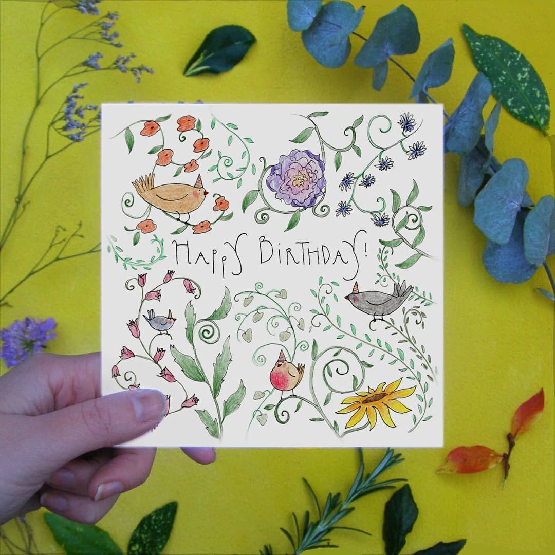 A bird in the hand is worth two in the bush, sure, but what if you could have four in the hand? And those four were also in some bushes? #tuesdaythoughts

Send some beautiful birthday wishes with this fanfare of foliage and feathers 🐦

Four birds ne