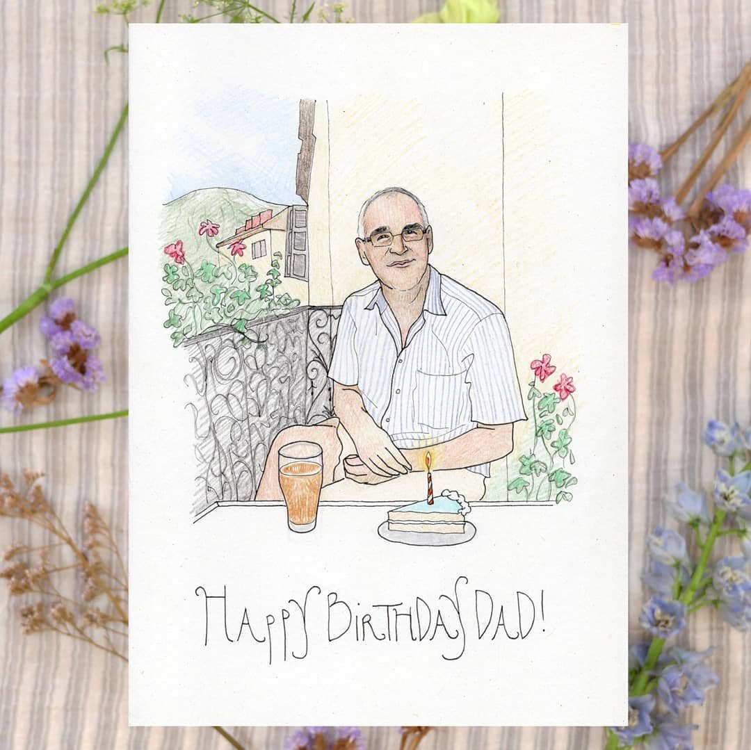 A recent personalised A5 card 🍰 

Father's Day is coming up, there are a few Father's Day cards to choose from on the website, or you could order a personalised piece for something extra special ☄ 

Hope everyone's enjoying the bank holiday! 

#pers