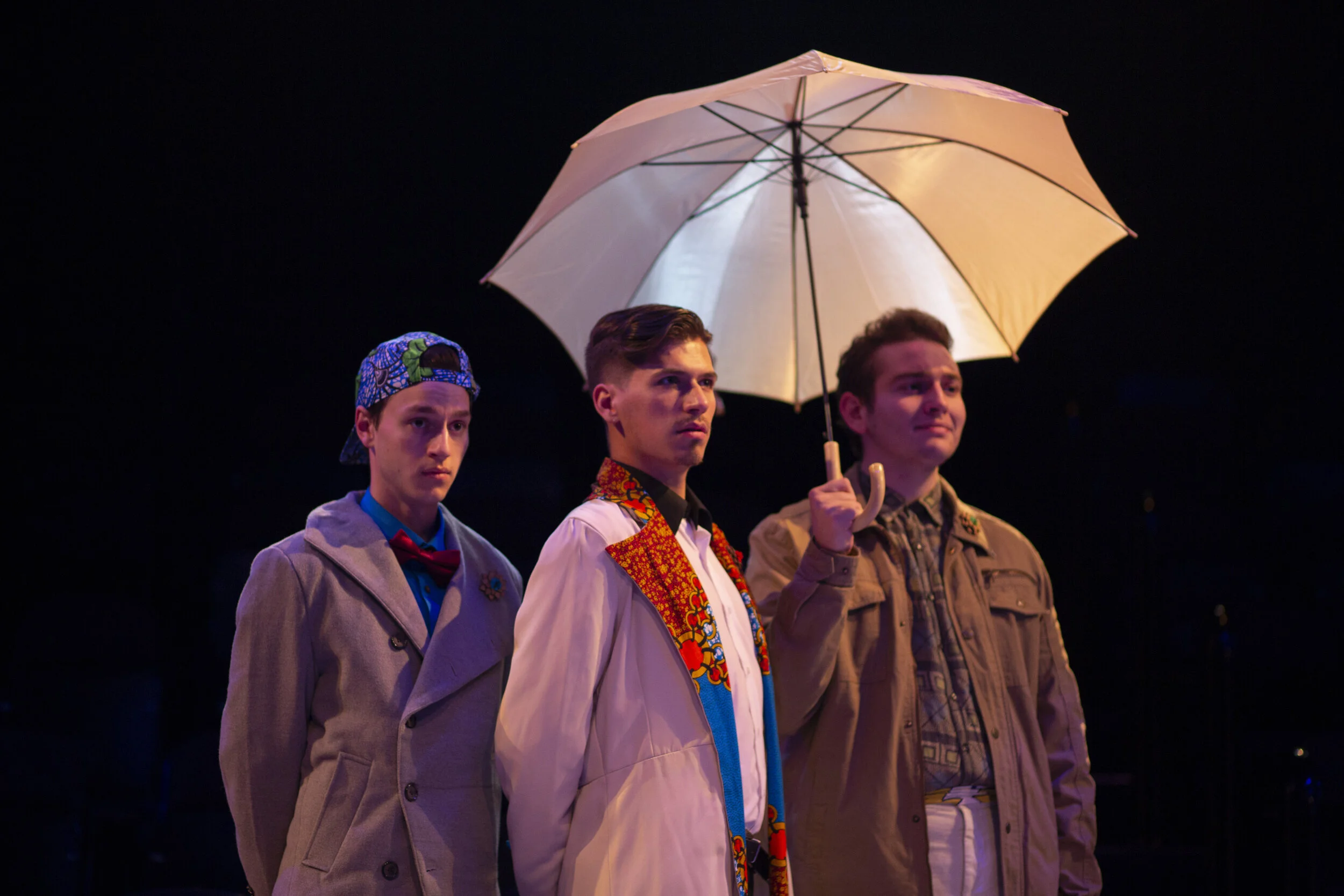 Ithaca College's "Twelfth Night." Rafael played Orsino, pictured center. Fall 2018.
