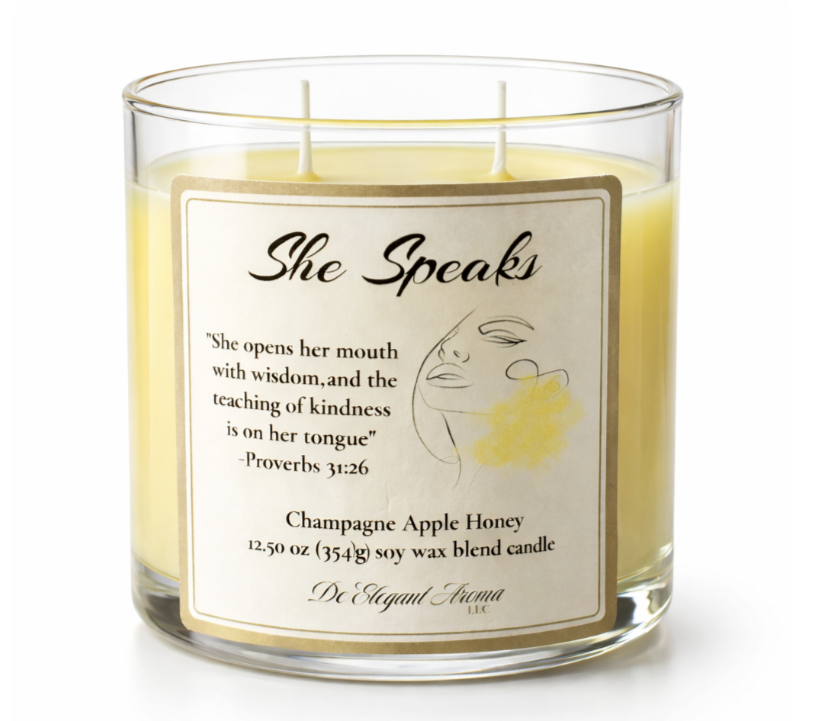 'She Speaks' Champagne Apple Honey Candle