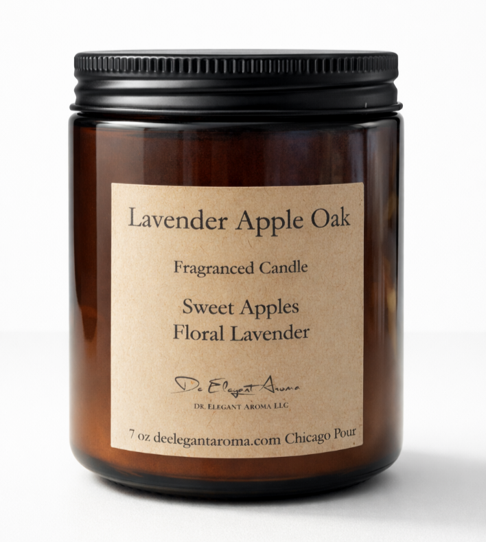 Lavender Apple Oak Fragranced Candle
