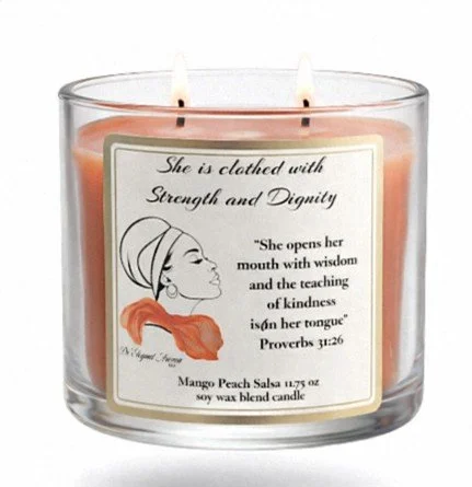 Strength and Dignity Mango Peach Salsa Soy Blend Candle