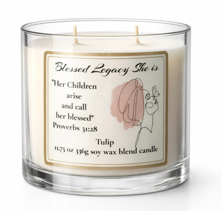 'Blessed Legacy She Is' Tulip Fragrance Candle