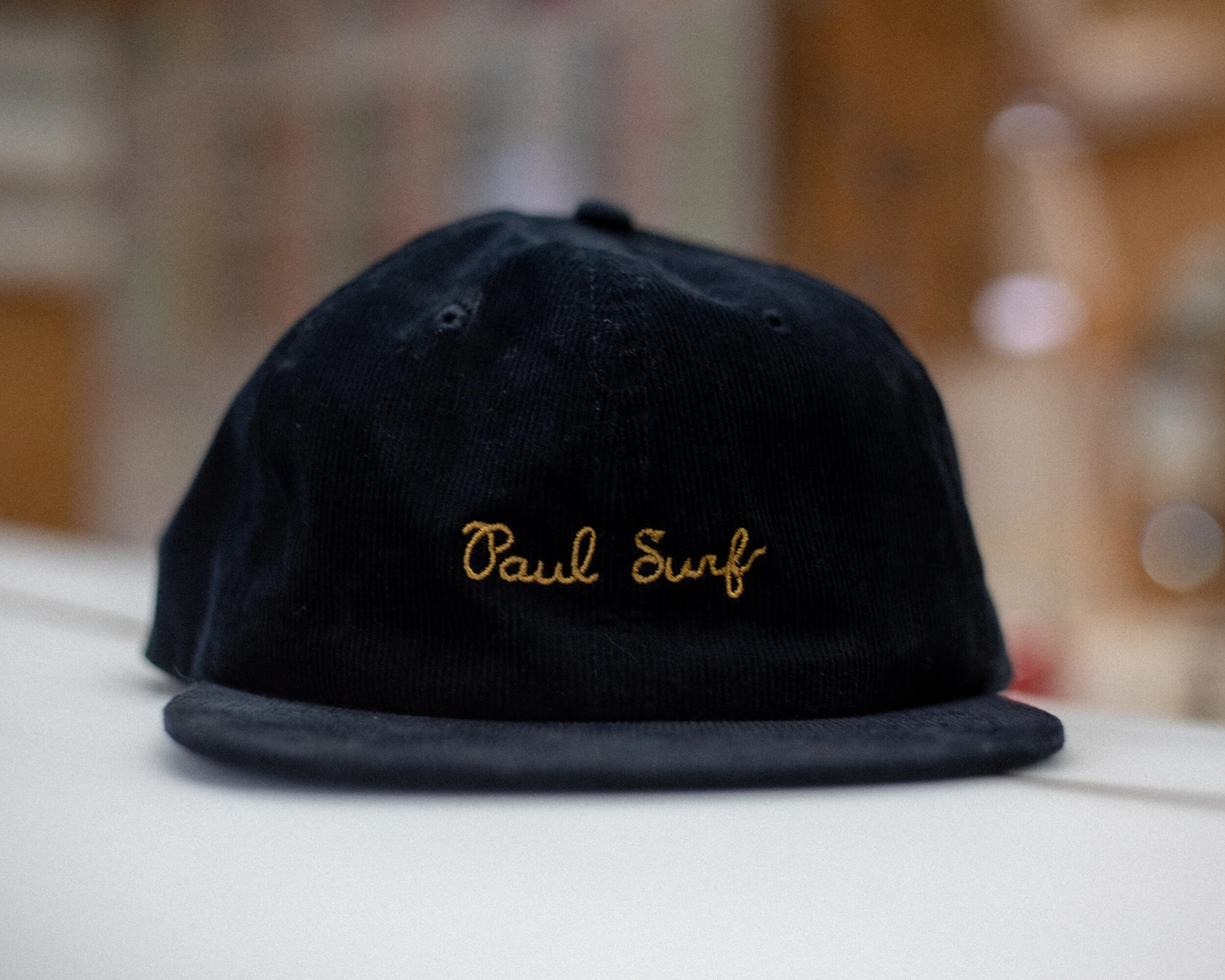 Paul Surf Corduroy Cap in Deep Blue 