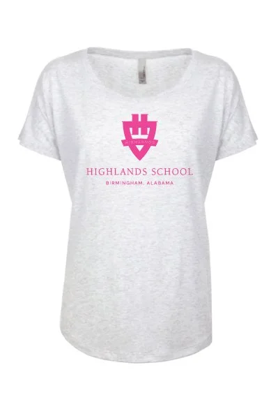 Adult - Ladies Cut Tee in Heather White