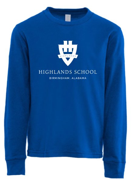 Youth - Highlands Long Sleeve Tee in Royal