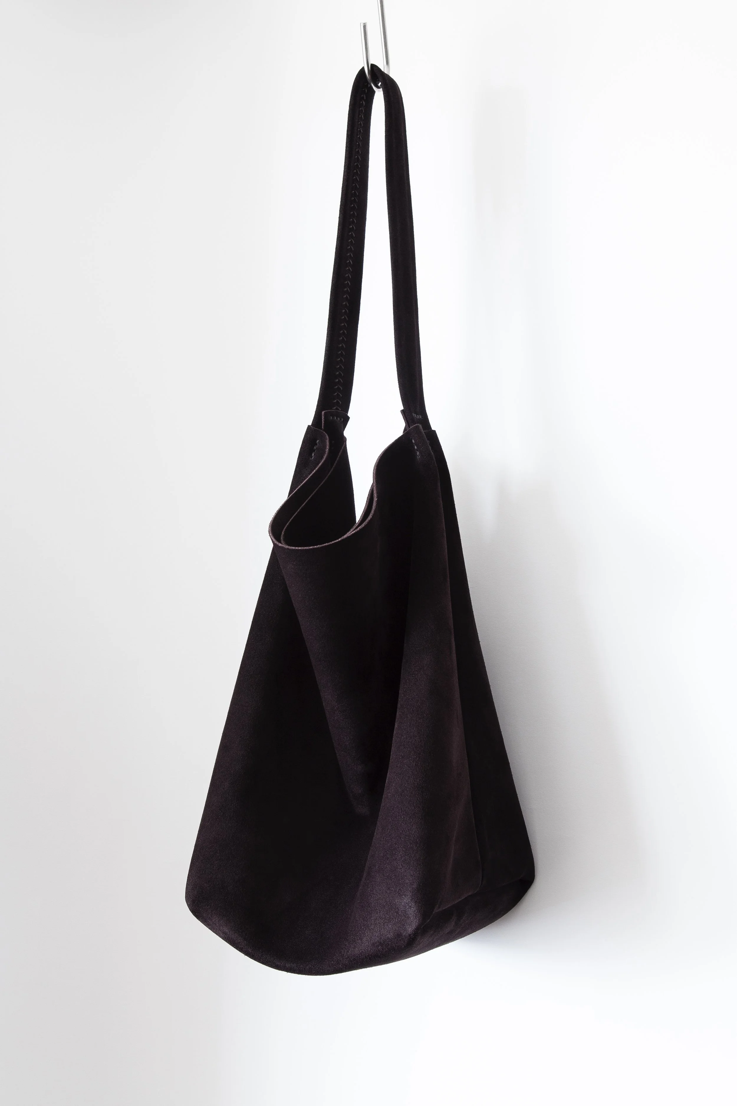 BOX IN PLUM SLOUCHY FULL GRAIN SUEDE
