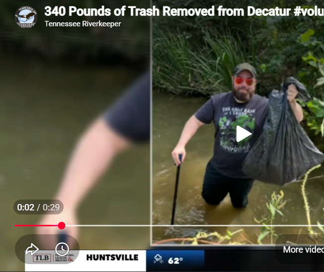 340 Pounds Of Trash Removed From Decatur - Wilson Morgan Lake and Clark Springs Branch Are Cleaner!