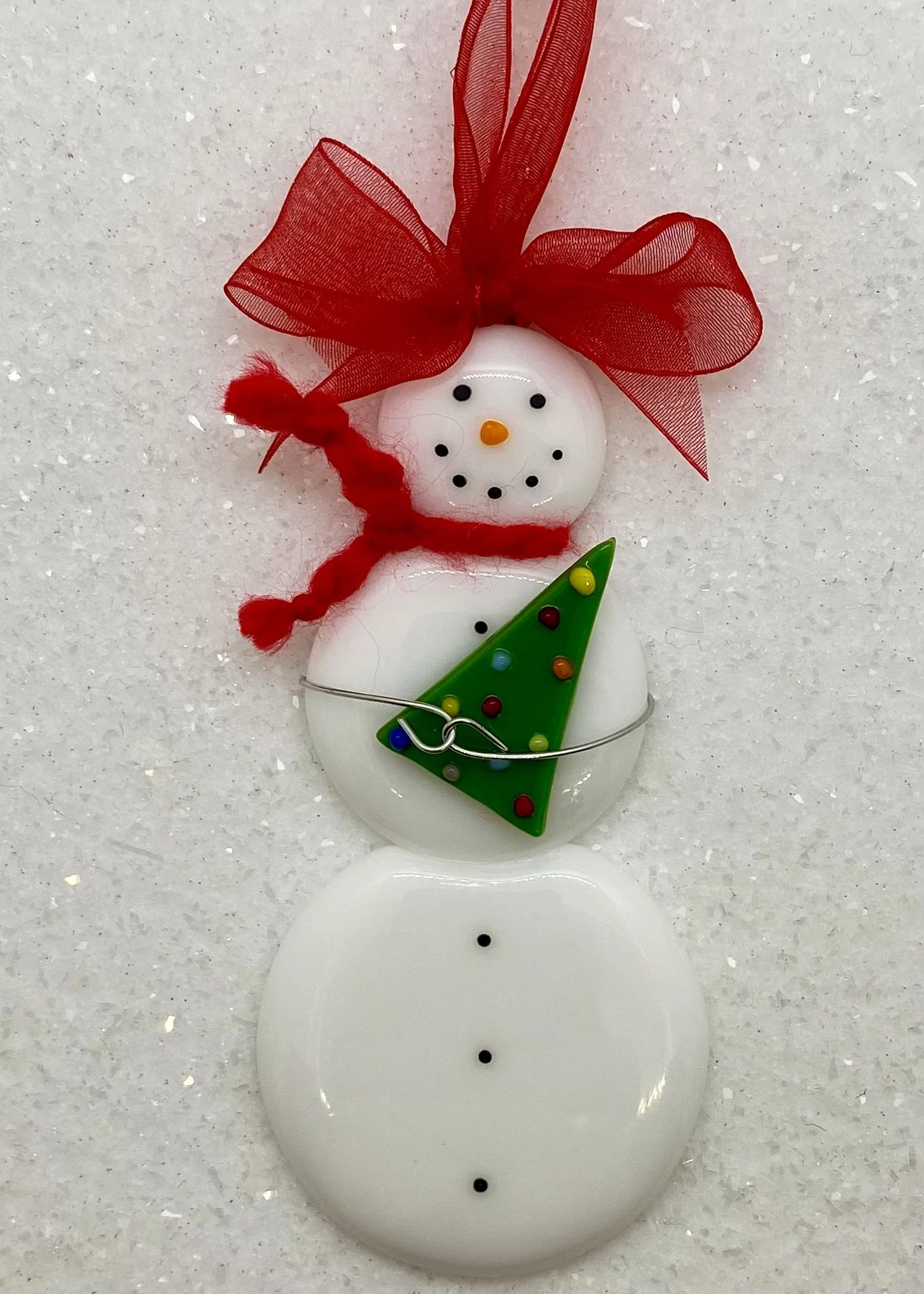 Snowman Ornament with Wire Arms