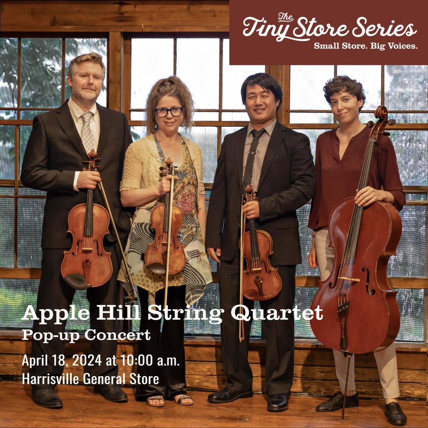 Stop by the store tomorrow at 10 a.m. for breakfast and a special pop-up concert by the Apple Hill String Quartet. The Quartet is one of New Hampshire&rsquo;s cultural gems and has been called &ldquo;dashing and extraordinary&rdquo; by the Strad maga