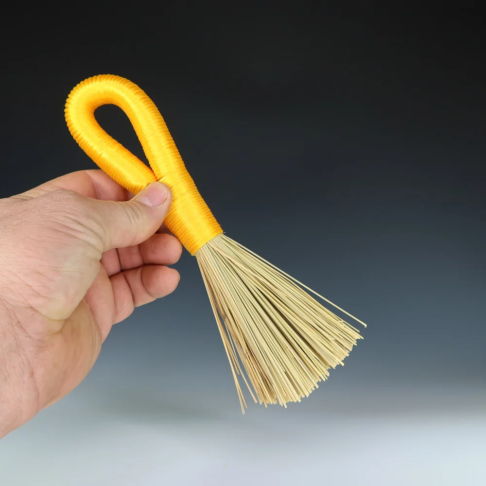 Yellow African Broom Grass Hake Loop Handled Brush — Troy Bungart