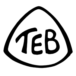 Black TEB logo design on sticker.png