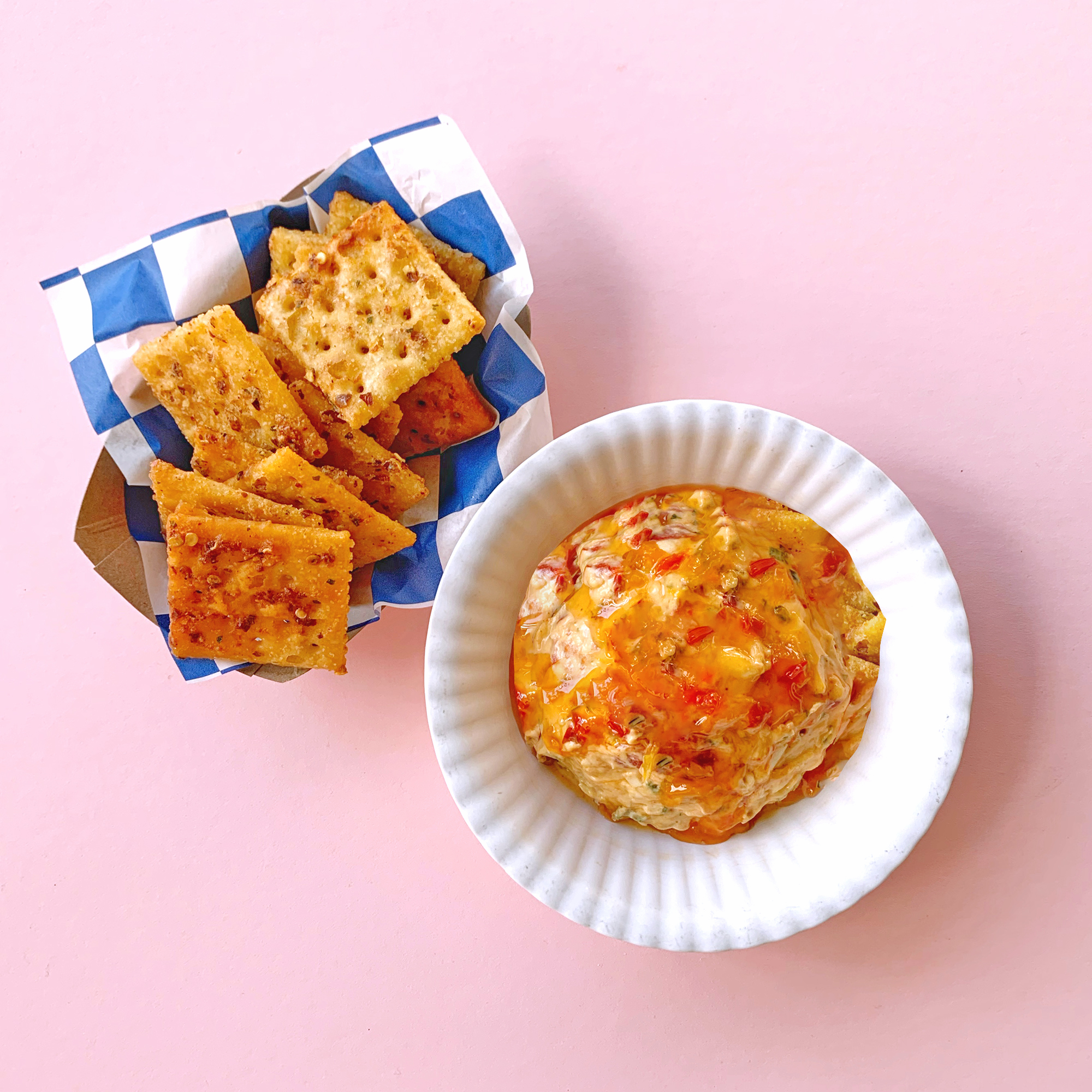 Buffalo Chicken Dip & Buttered Saltines