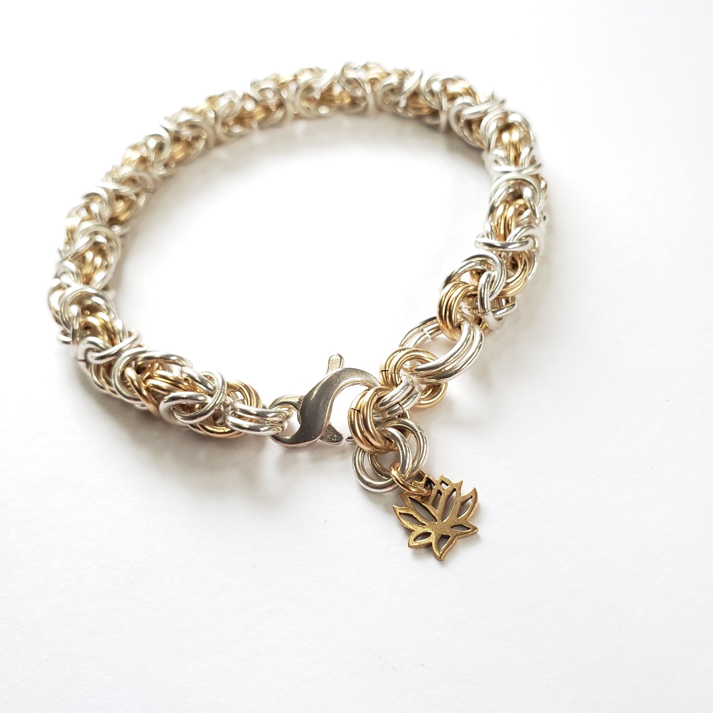 Byzantine Link Bracelet Chain Chain Maille Bracelet Sieraden Armbanden Schakelarmbanden Byzantine Chain Maille Bracelet Byzantine Weave Byzantine 14K Gold-Filled Bracelet 