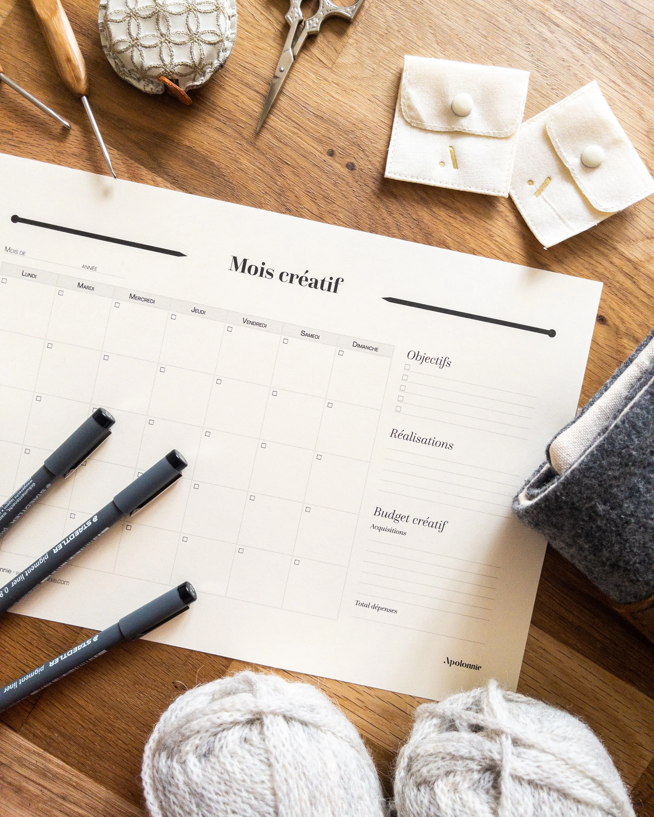 Planner - Mois créatif