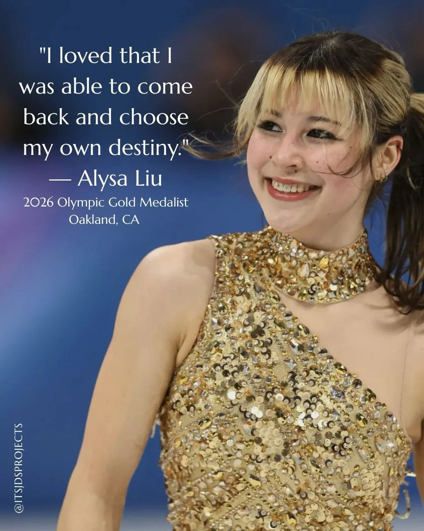 Bay Area built. Ice in her veins. Mind made up. 💫 🥇 

Watching Alysa Liu (@alysaxliu )step back, protect her peace, and then return on her own terms is the kind of full circle story we need more of. From the Bay Area to the world stage, she&rsquo;s