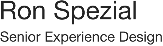 Ron Spezial - Senior Experience Design