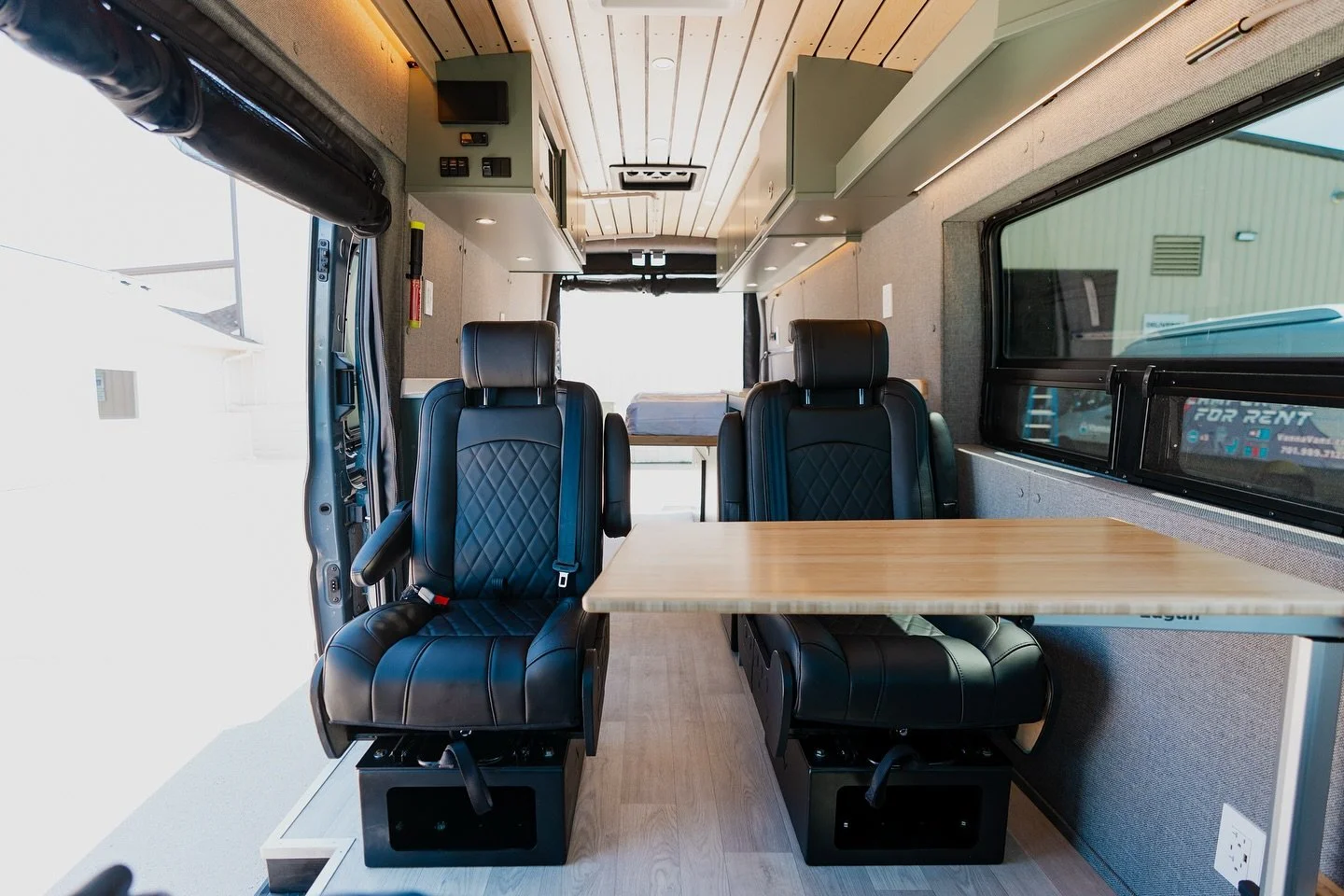 Is it just us, or do these fold down seats and Murphy bed look perfect for a rainy day nap? And don&rsquo;t even get us started on that beautiful interior finish. Congrats to the entire Vanna team for knocking this build out of the park!