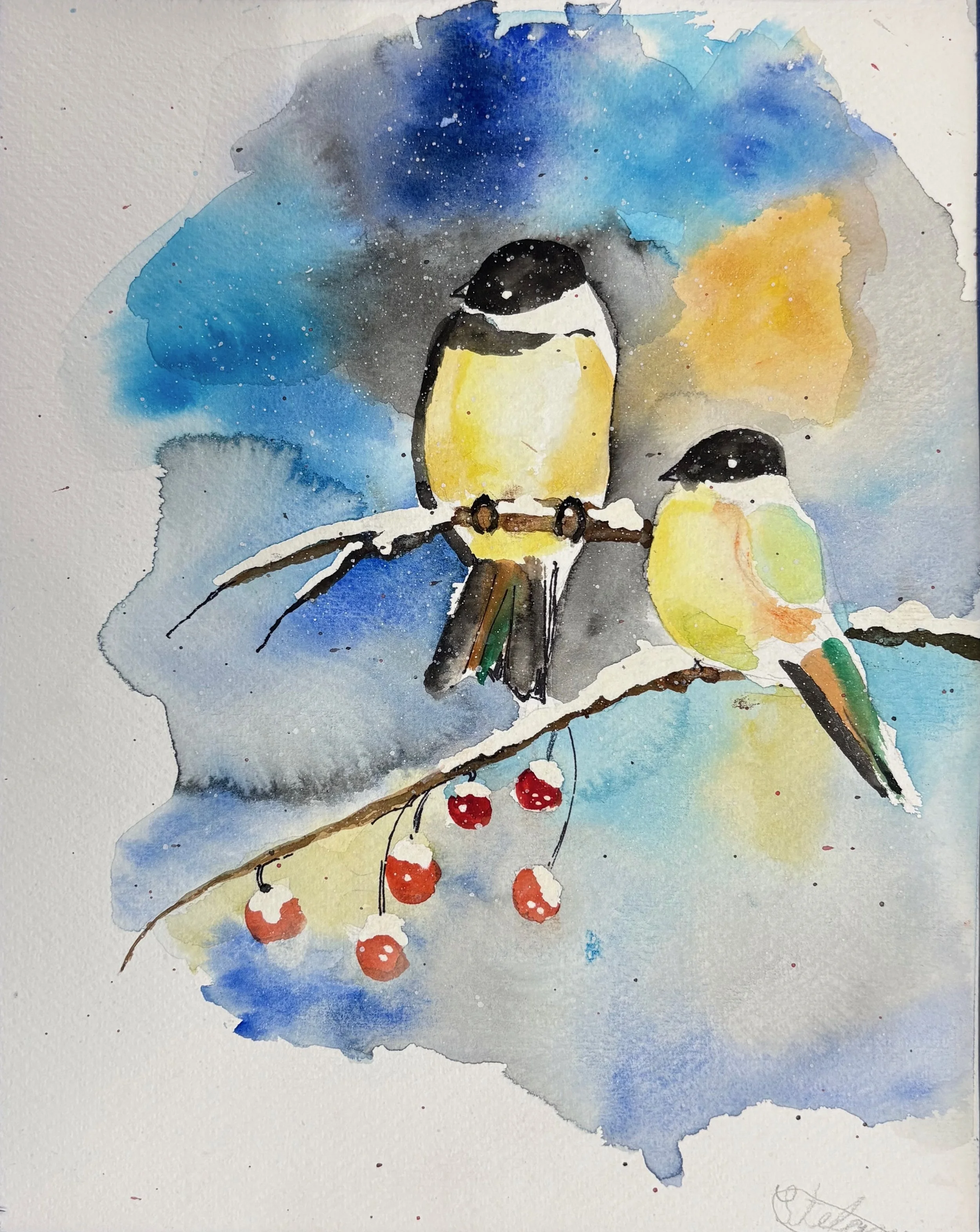 Iarna pițigoilor 21x26 cm
