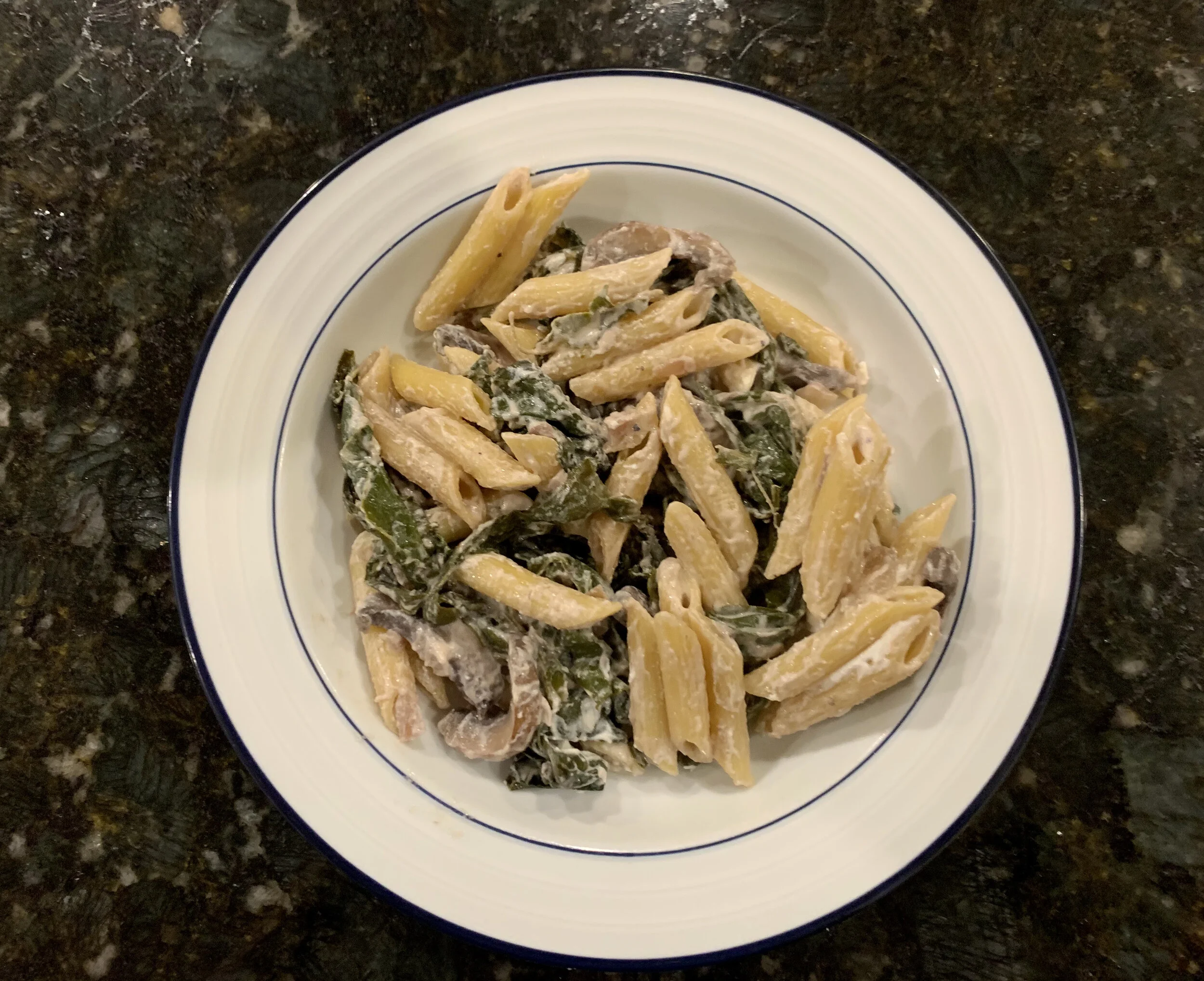 Goat Cheese and Bitter Greens Pasta