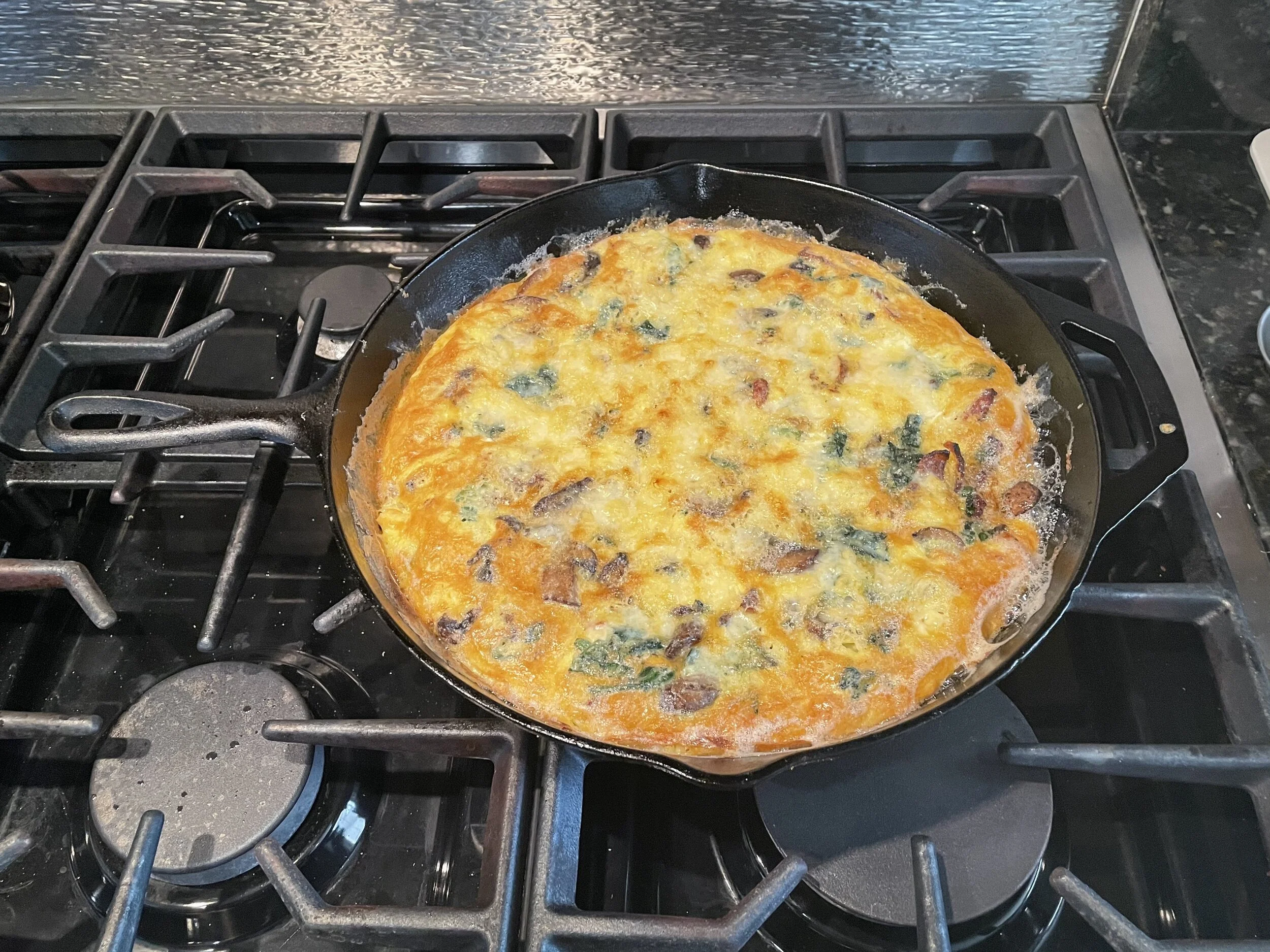 Bacon and Greens Frittata