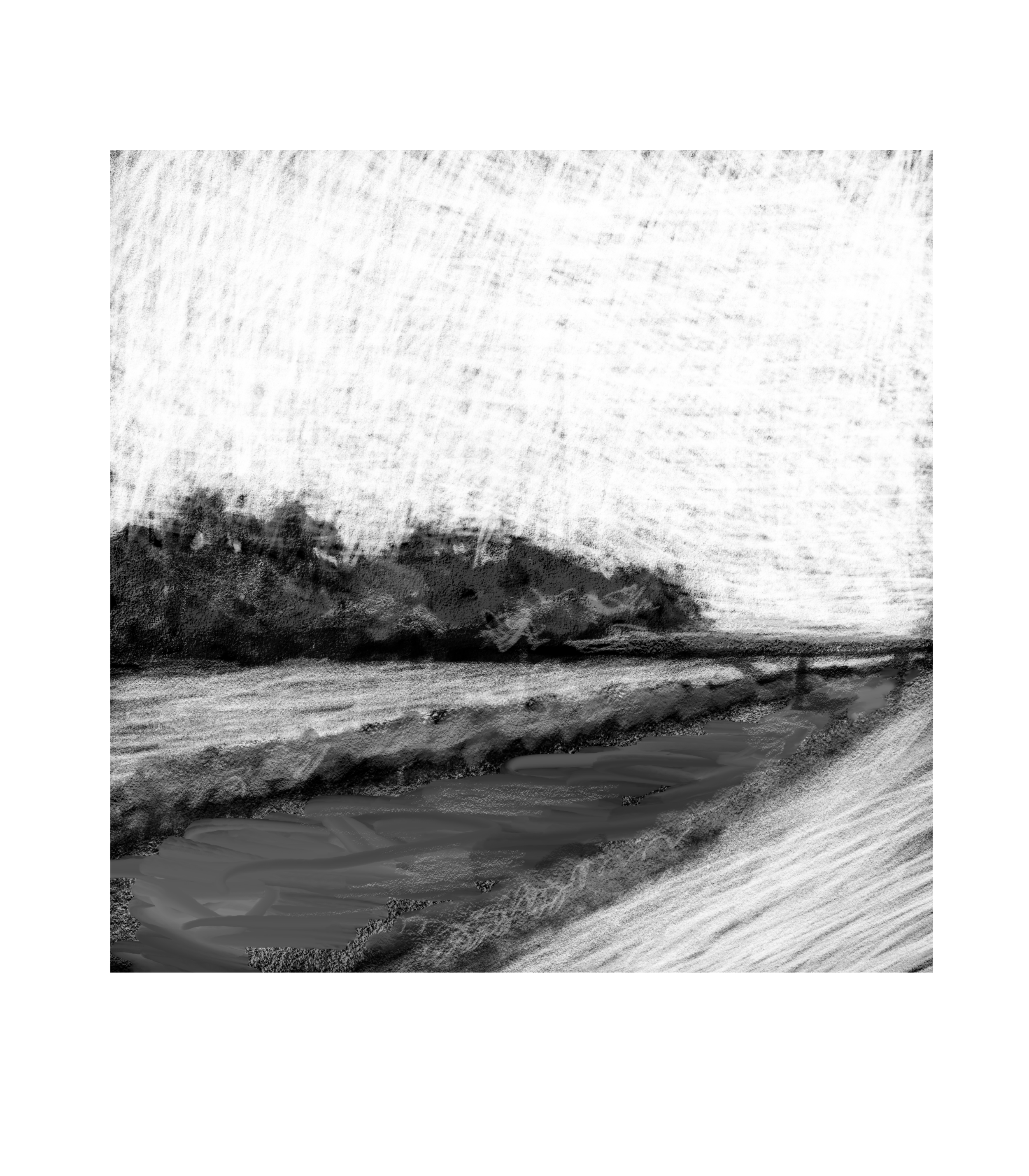 Ballona Creek 8" X 10" digital drawing limited edition archival pigment print; March 2026 $75 