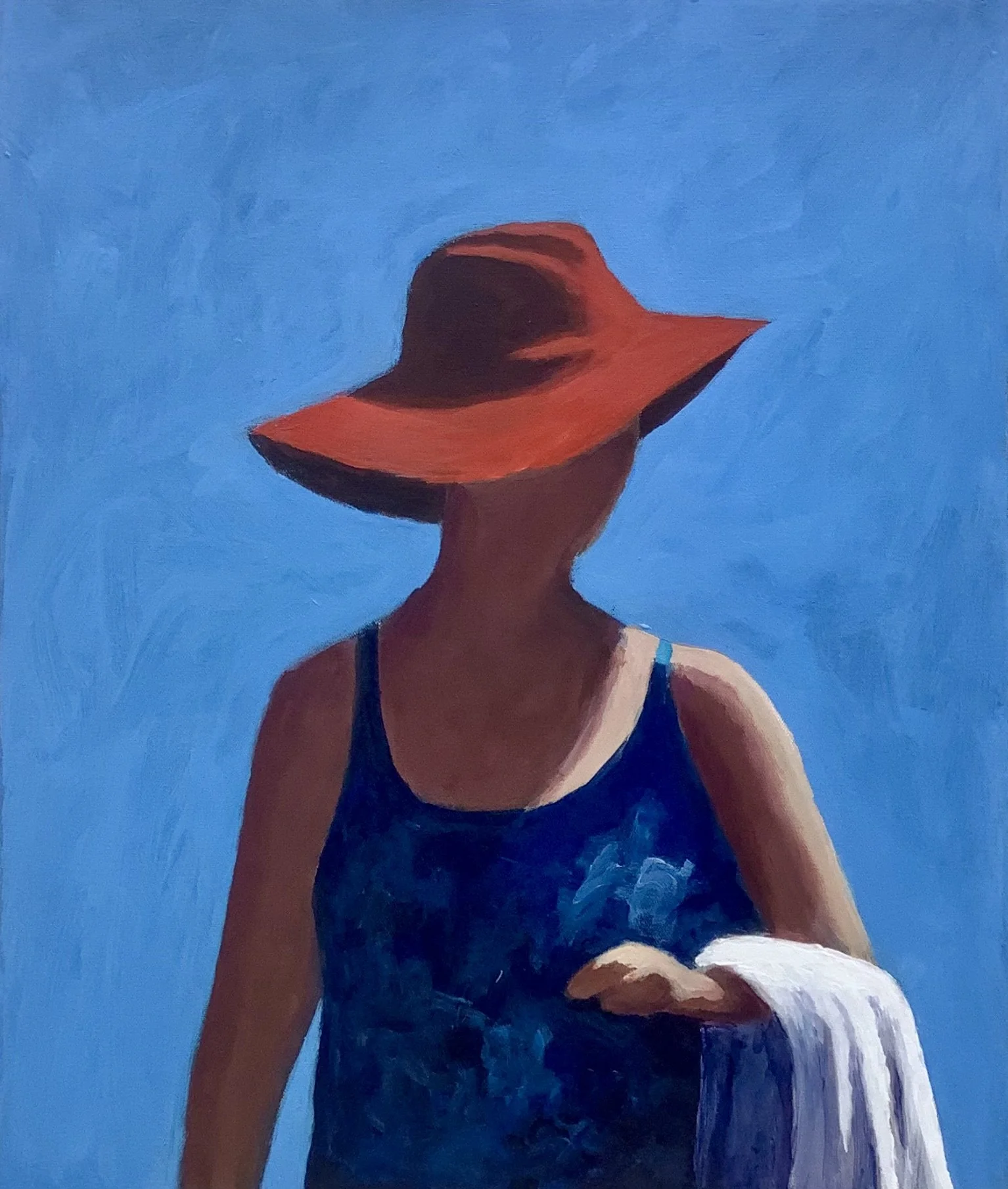 "Woman On The Beach" 23"x20"acrylic on canvas  July 2026  $800
