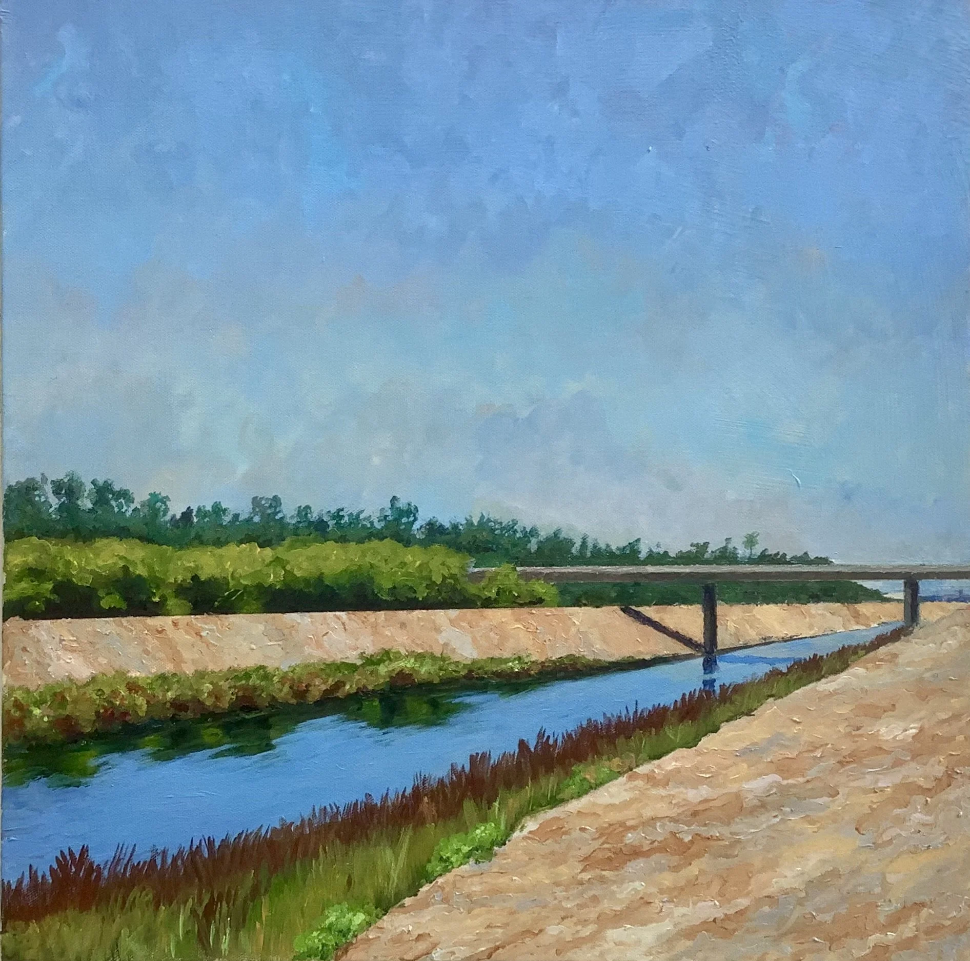 Ballona Creek 20" X 20" acrylic on canvas; April 2026 $600