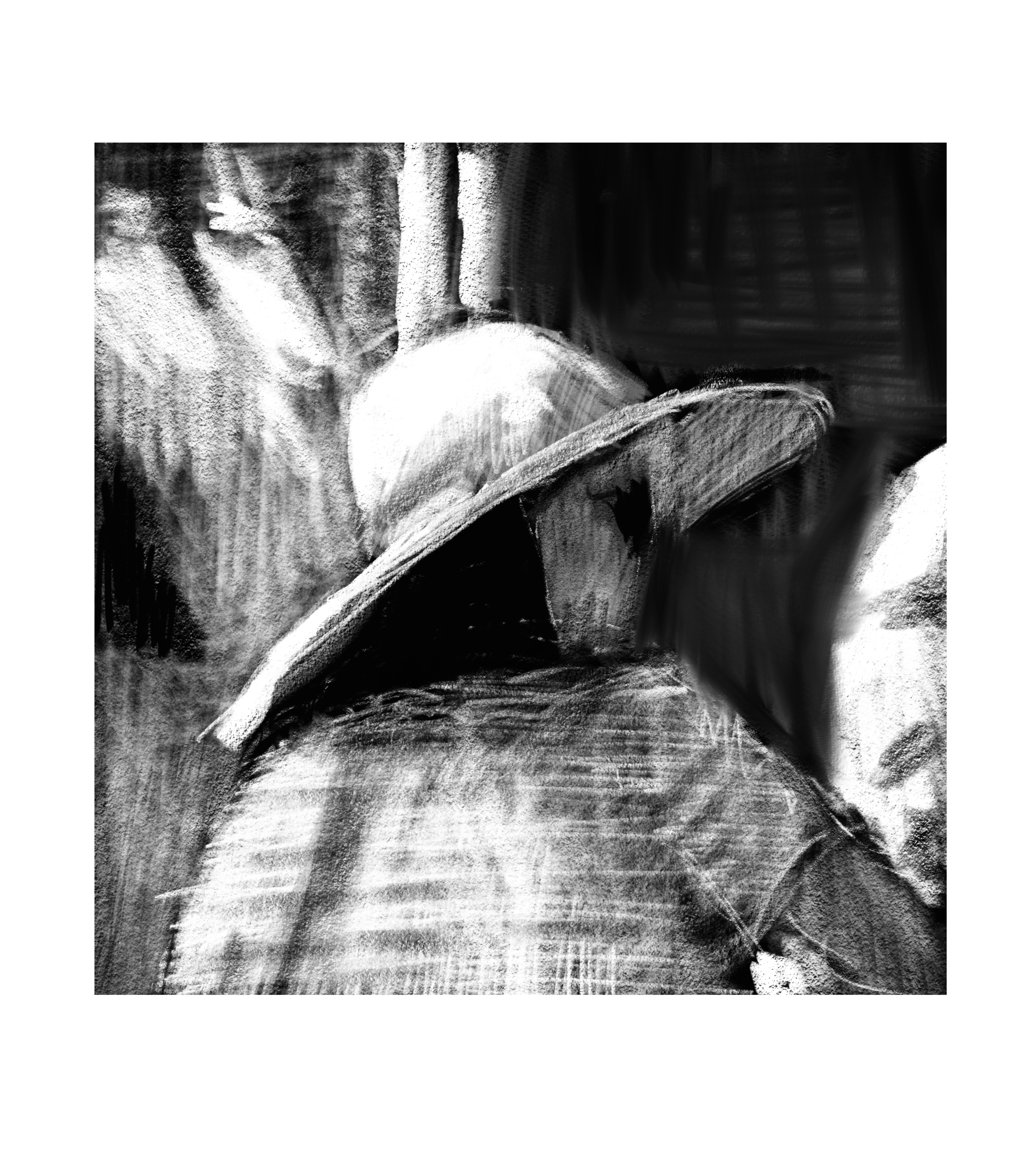 The White Hat 8" X 10" digital drawing limited edition archival pigment print; March 2026 $75 