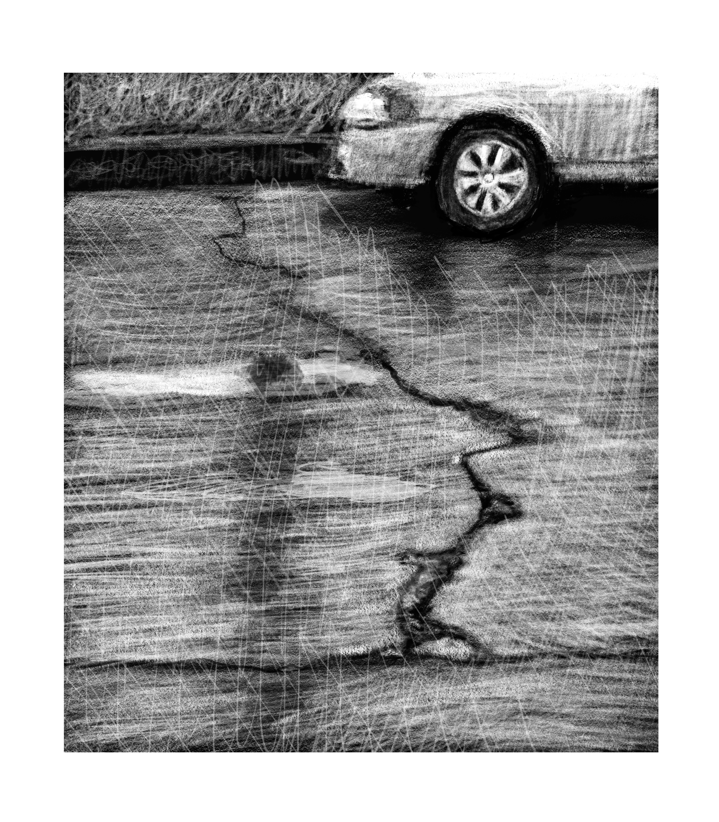 Culver Blvd 8" X 10" digital drawing limited edition archival pigment print; February 2026 $75 