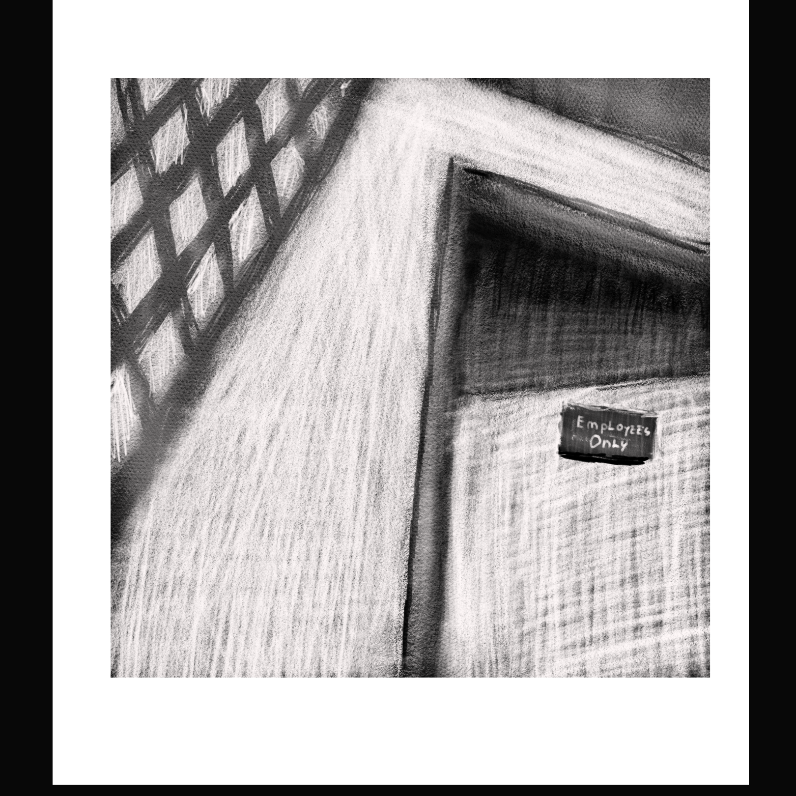 Employees Only 8" X 10" digital drawing limited edition archival pigment print; February 2026 $75 