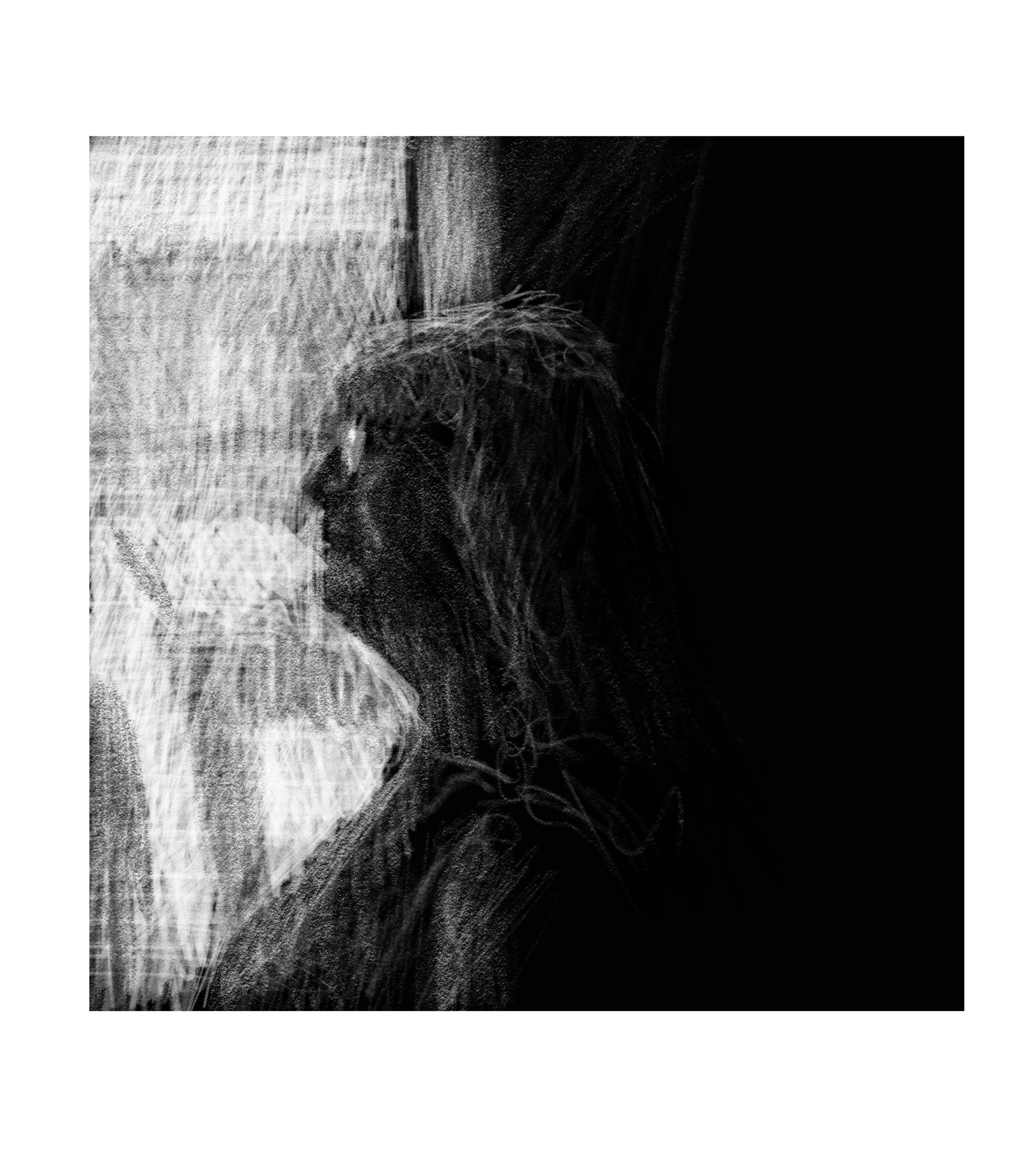 Woman in a doorway 8" X 10" digital drawing limited edition archival pigment print; March 2026 $75 