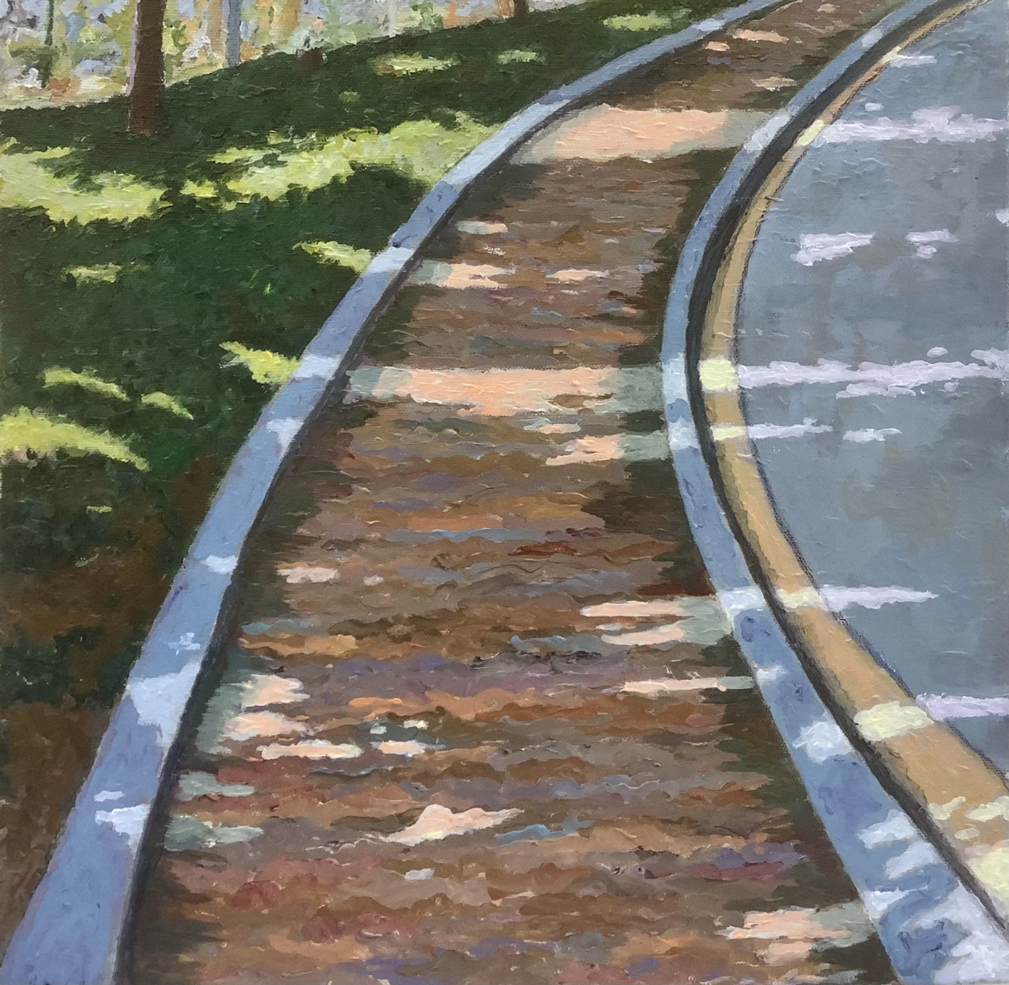 "Bike Path "16"x16" acrylic on canvas June 2026
$500
